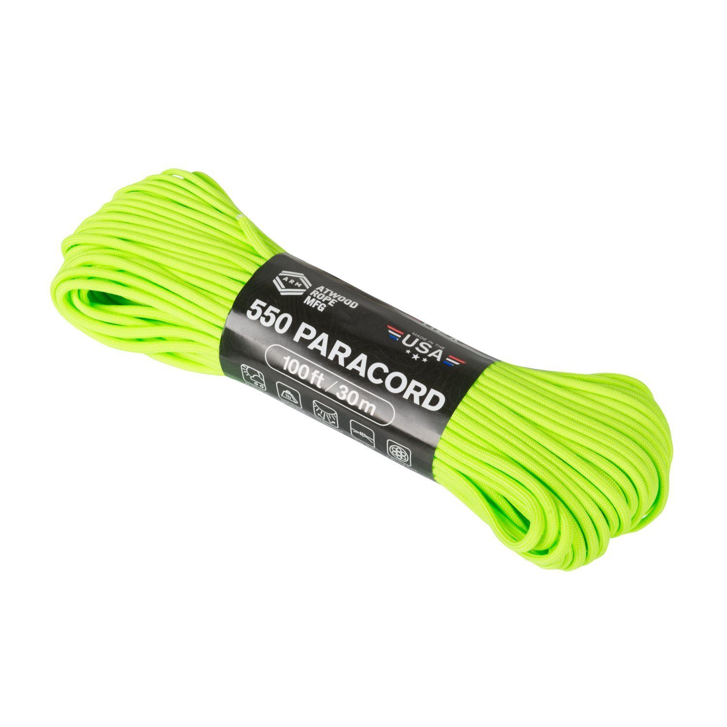 Helikon-Tex Paracord 550 Fallschirmschnur, 30m, Green, bis 250 kg belastbar Abspannleine (1-tlg)