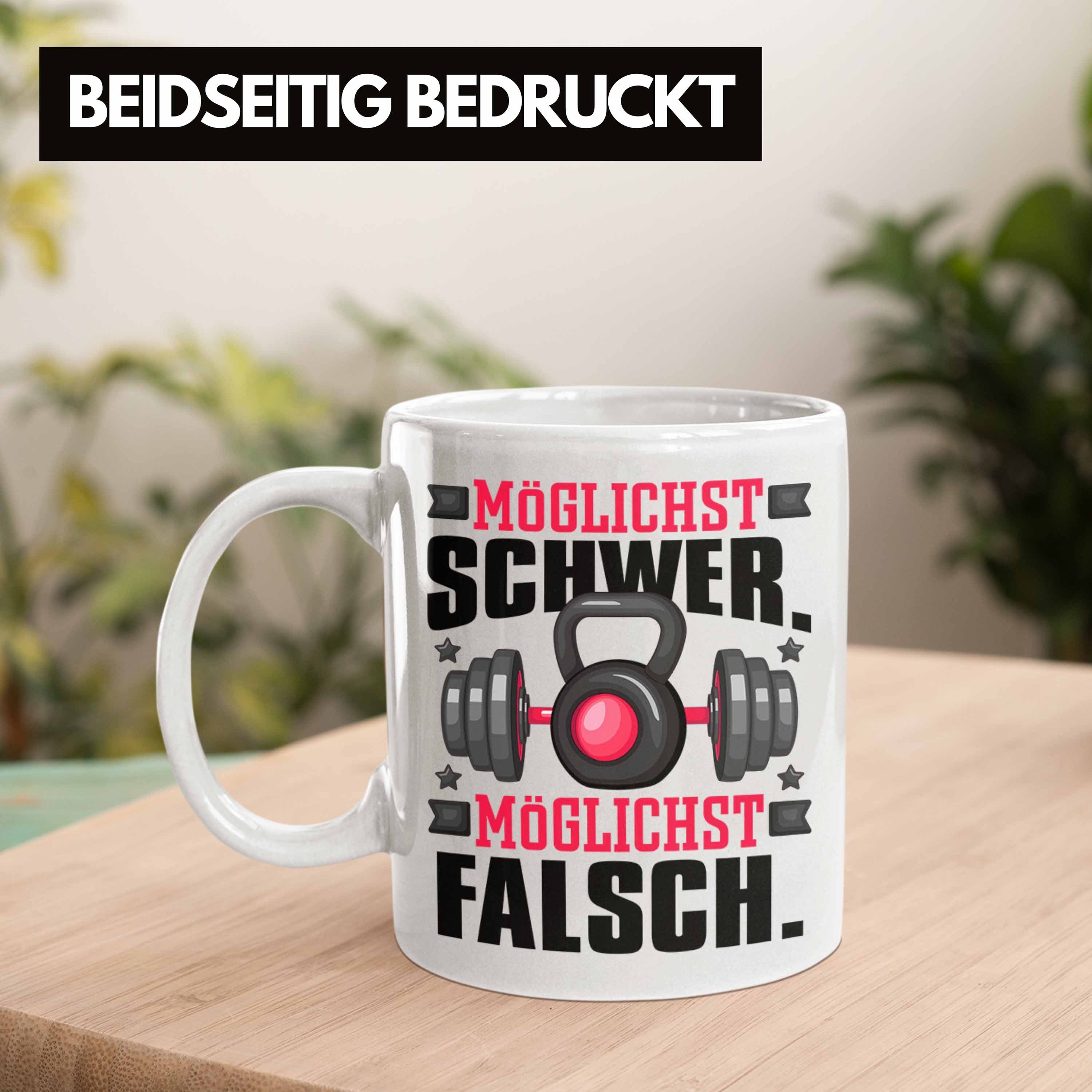 Geschenk Falsch Möglichst Bodybuilder Möglichst Schwer Trendation Tasse Weiss Tasse Bodybuild