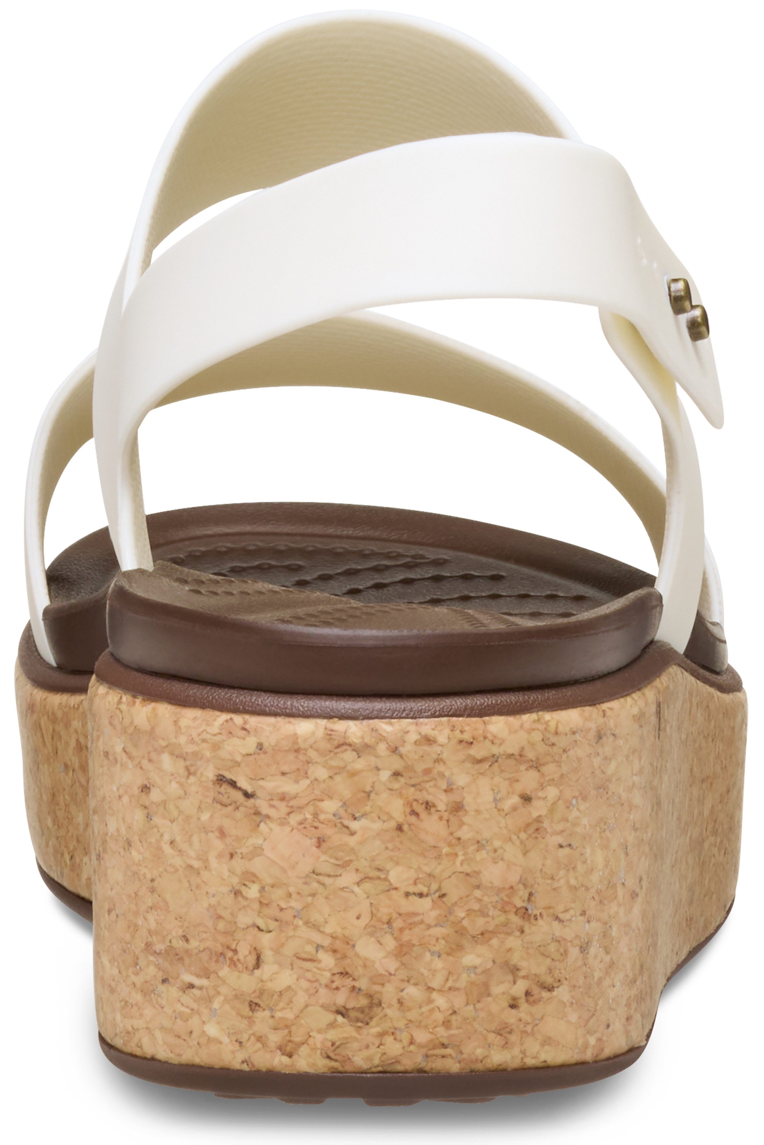 Crocs Brooklyn Cork Low Wedge Keilsandalette, Plateausandale, Sommerschuh mit Korkplateau