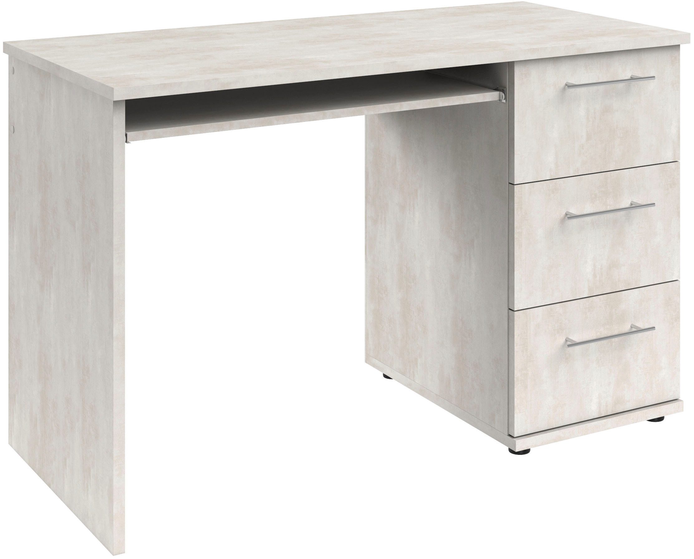 VOGL Möbelfabrik Schreibtisch Tobi, mit 3 Schubkästen, optional mit Tastaturauszug, Breite 115 cm