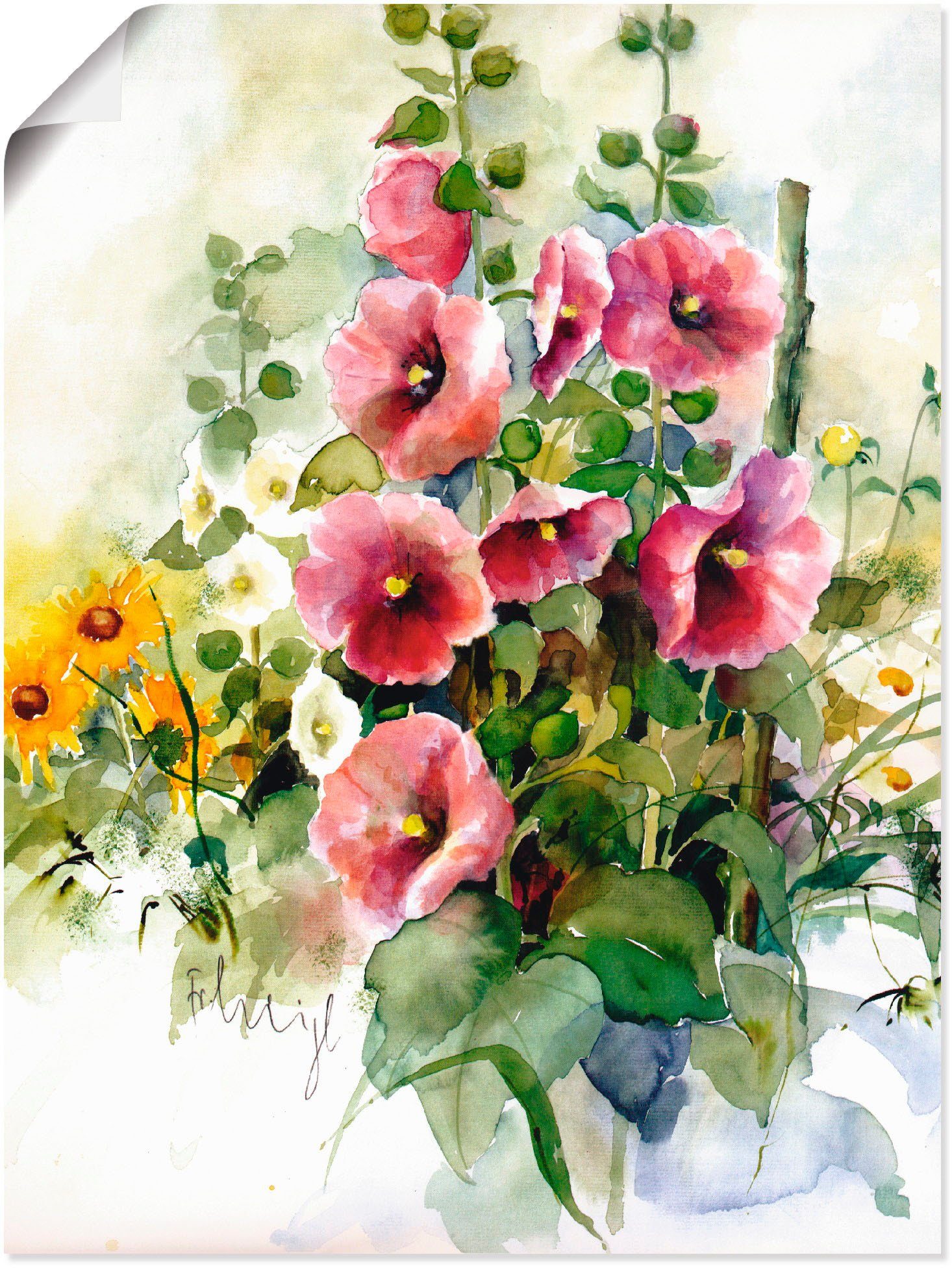 Artland Wandbild Blumen Zusammenstellung I, Blumen (1 St), als Leinwandbild, Wandaufkleber oder Poster in versch. Größen
