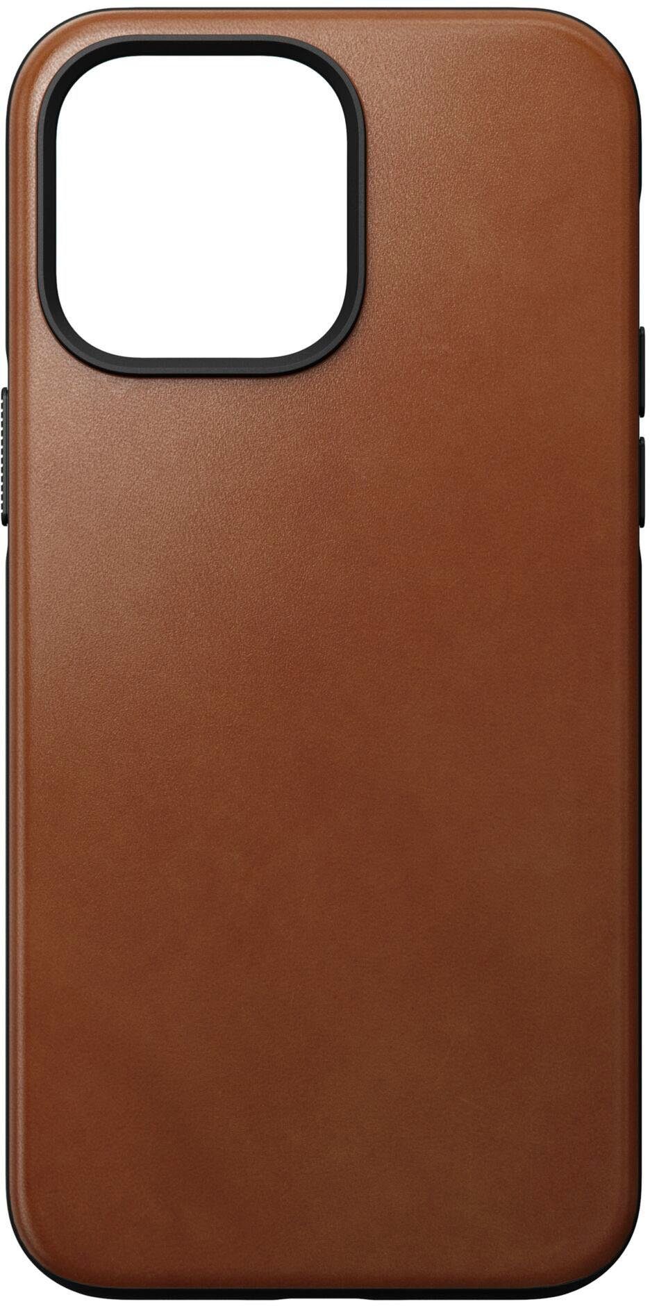 Nomad Handyhülle Modern Leather Case iPhone 14 Pro Max, Polycarbonat und hochwertigem Echtleder