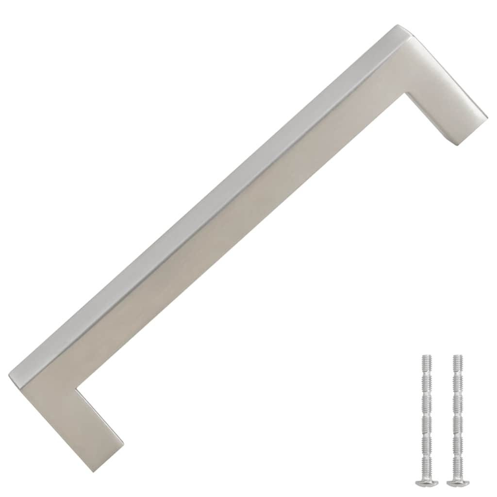 vidaXL Möbelgriff Möbelgriffe 10 Stk. Silbern 128 mm Edelstahl (10-St)