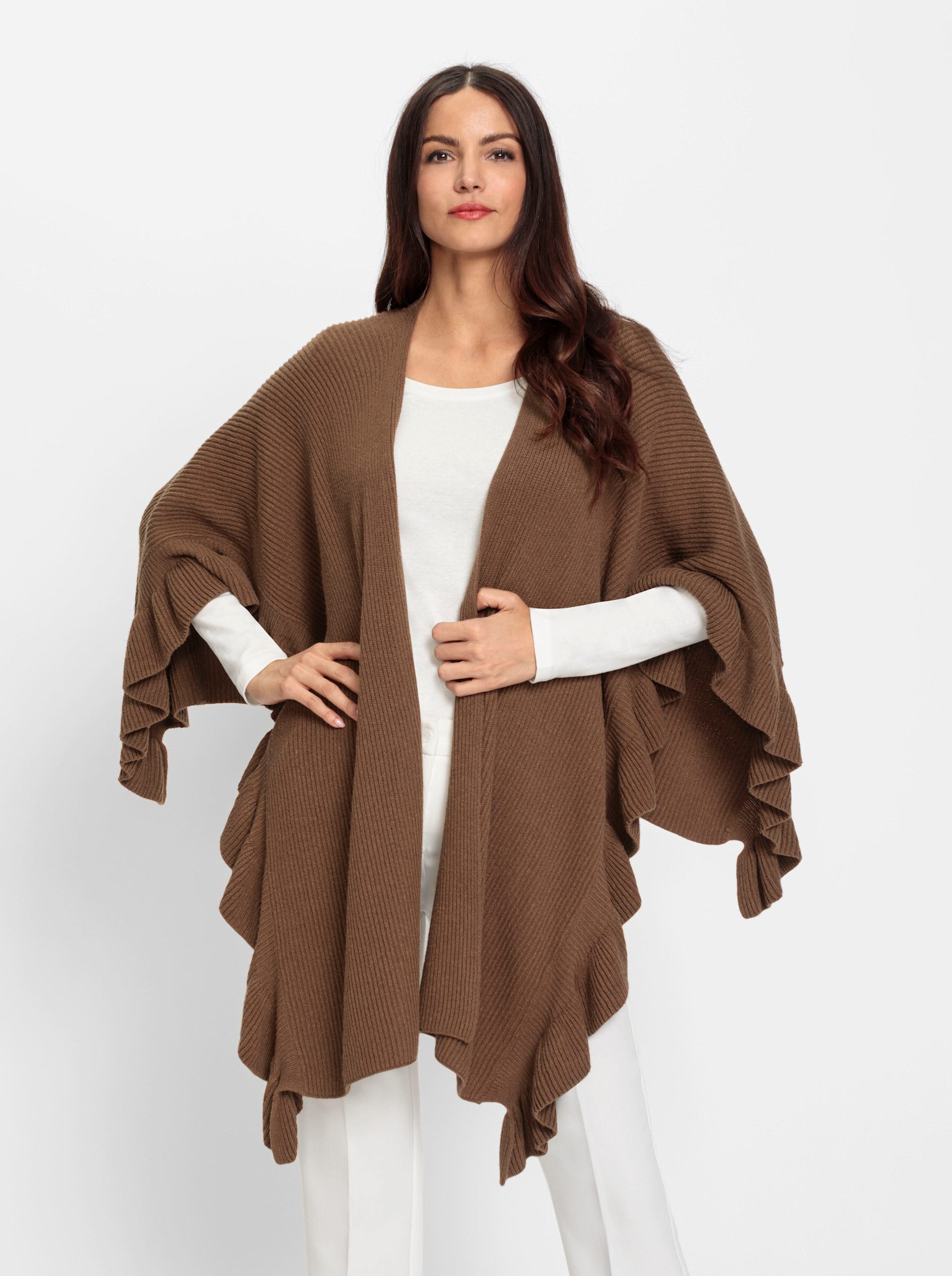heine Strickponcho Strickponcho Länge ca. 62 günstig online kaufen
