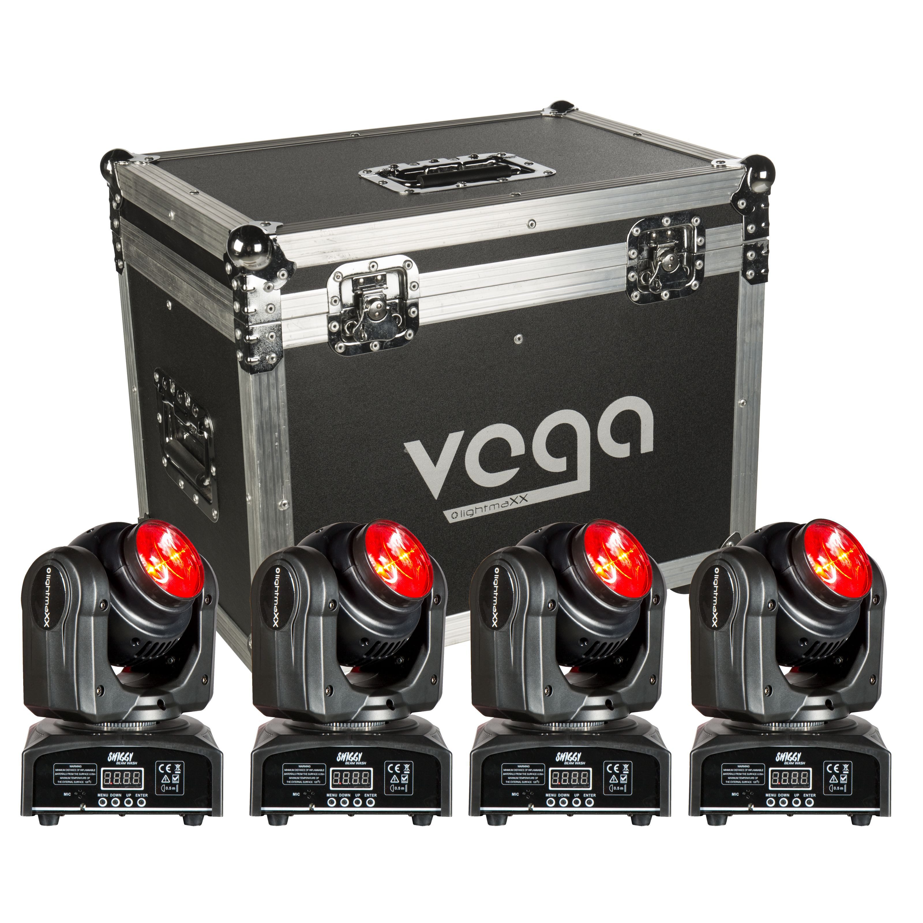 lightmaXX LED Scheinwerfer, Vega Shiggy Beam Tour - Lichtset mit Moving Heads-Set