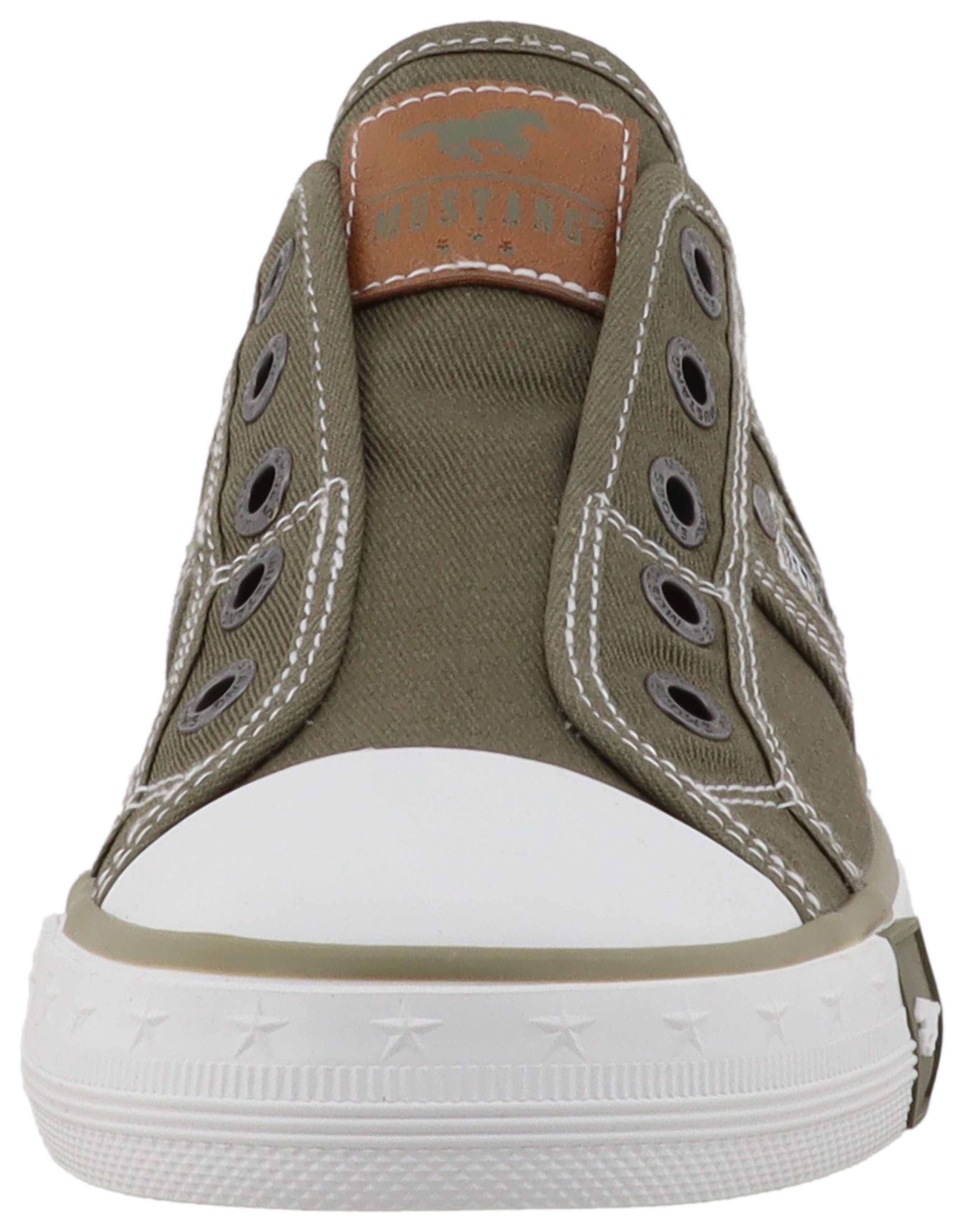 Mustang Shoes Gaspare Slip-On Sneaker Freizeitschuh, Slipper, Halbschuh mit Kontrastnähten