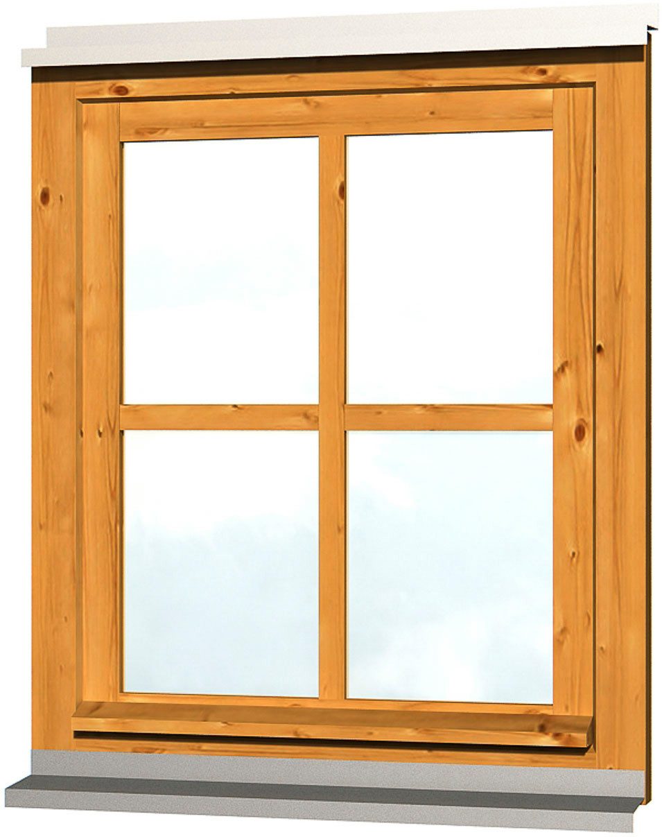 Skanholz Fenster Einzelfenster, für Carports, 69,1 x 82,1 cm