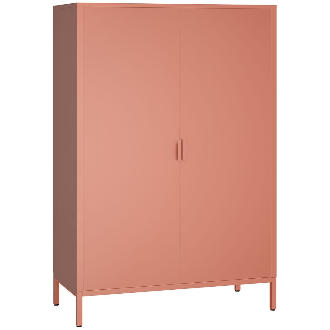 skølm Kommode Ituri aus Metall (Terrakotta), Highboard mit 2 Einlegeböden, höhenverstellbare Füße