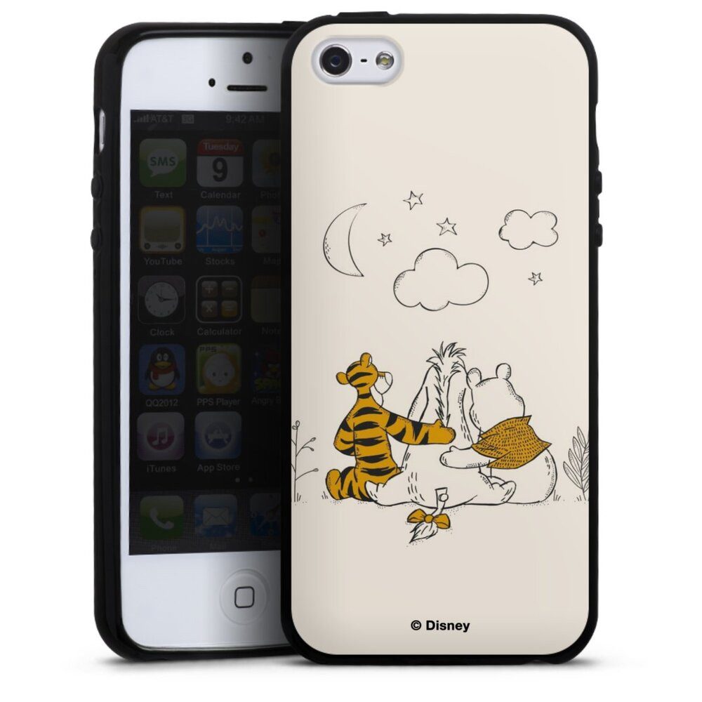 DeinDesign Handyhülle Winnie Puuh Offizielles Lizenzprodukt Disney Best Friends in Nature, Apple iPhone 5 Silikon Hülle Bumper Case Handy Schutzhülle
