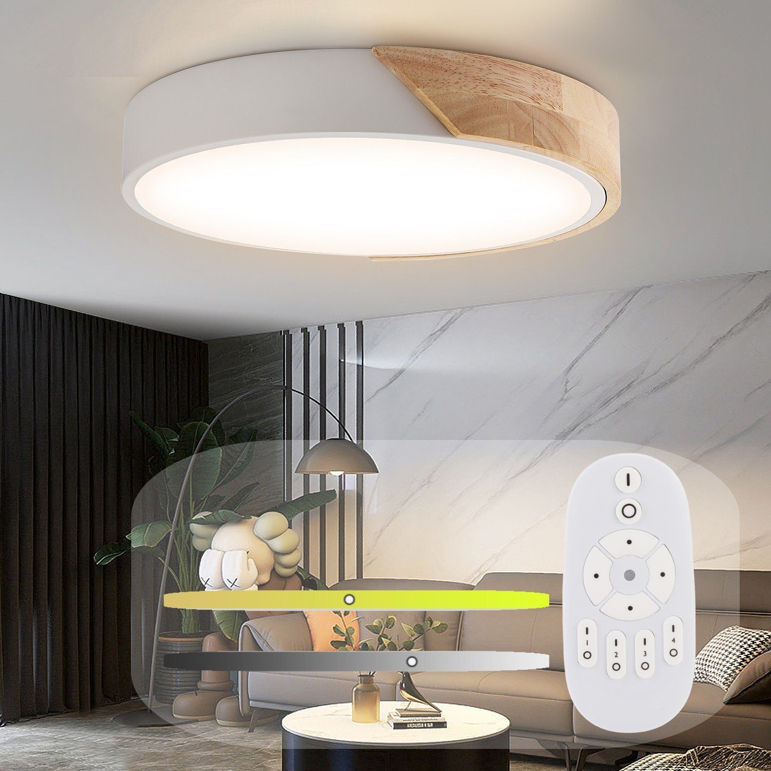 oyajia Deckenleuchte LED Deckenleuchte Dimmbar, 40W günstig online kaufen