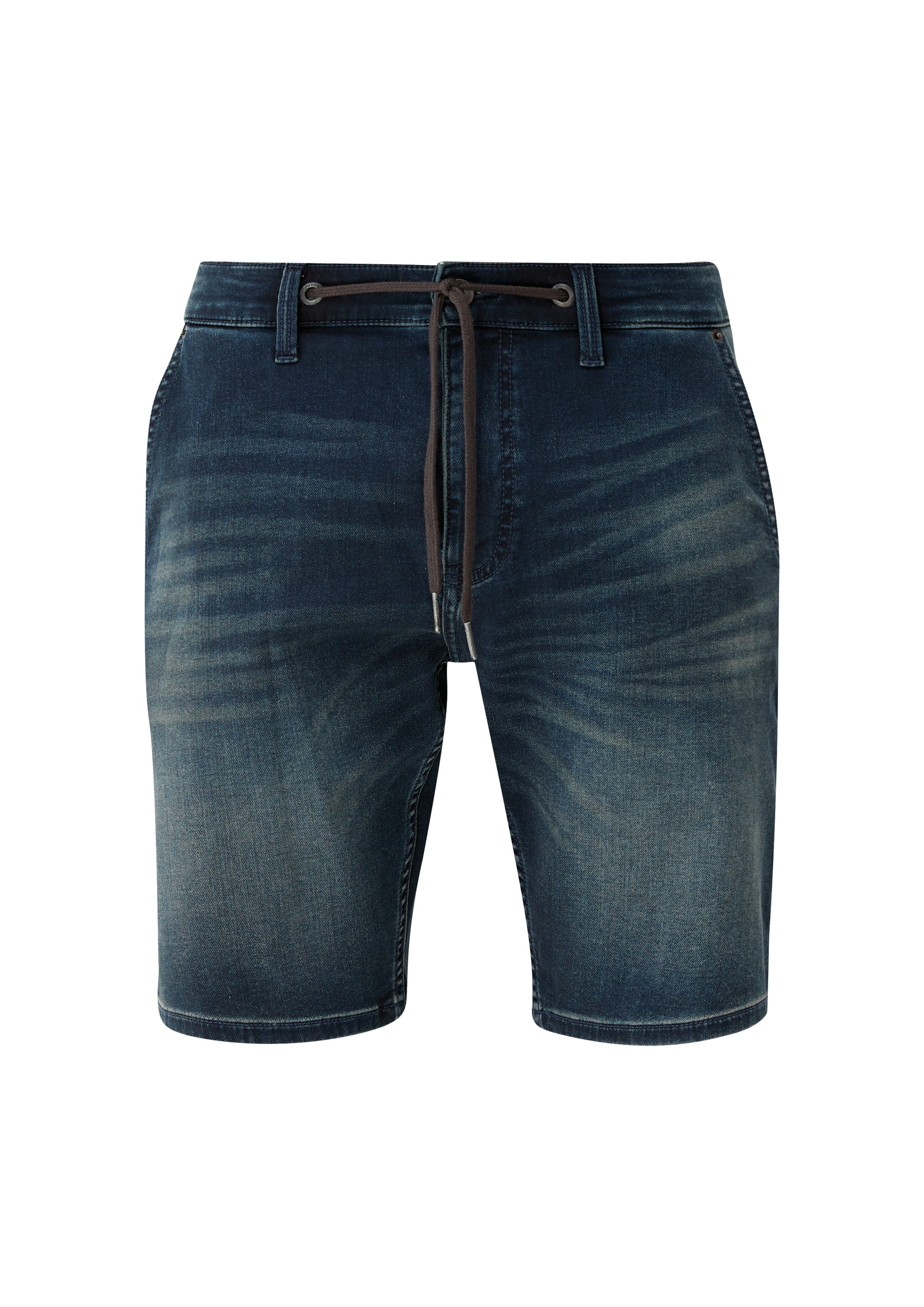 / Rise QS / Straight Jeansshorts royalblau Waschung Leg Mid John Jeans-Shorts / Fit Regular