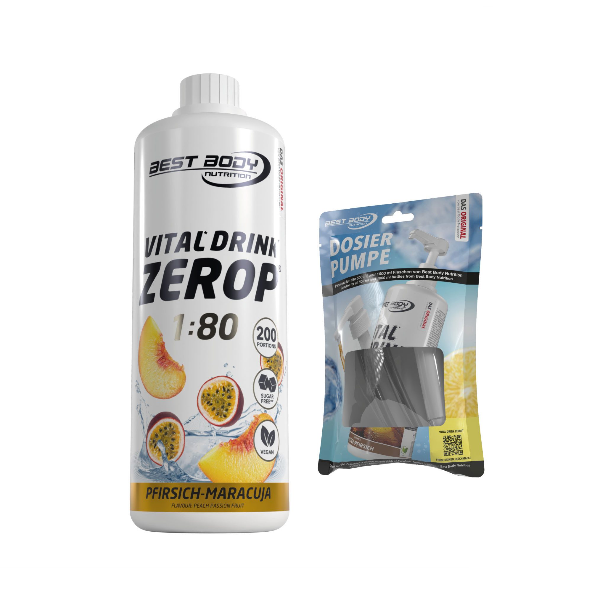 Best Body Nutrition 1 L Vital Drink Zerop Bundle Flüssigkeit, Getränk