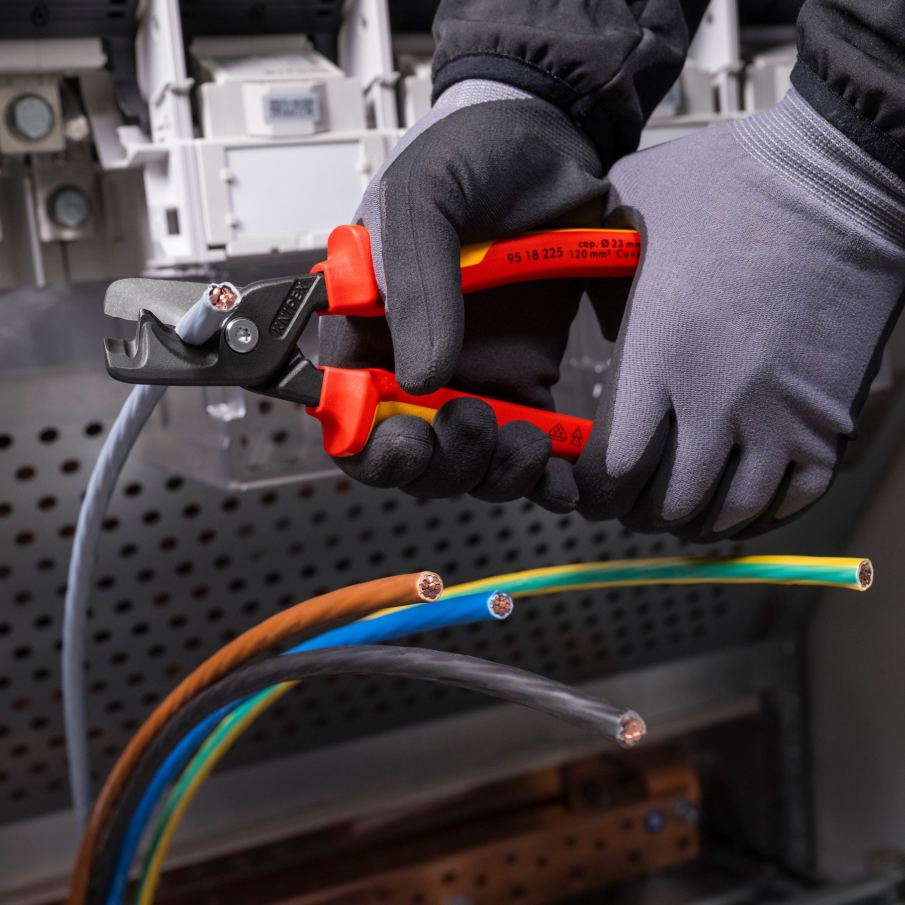 Knipex Kabelschere KNIPEX Kabelschere, StepCut XL, 95 18 225, 225 mm