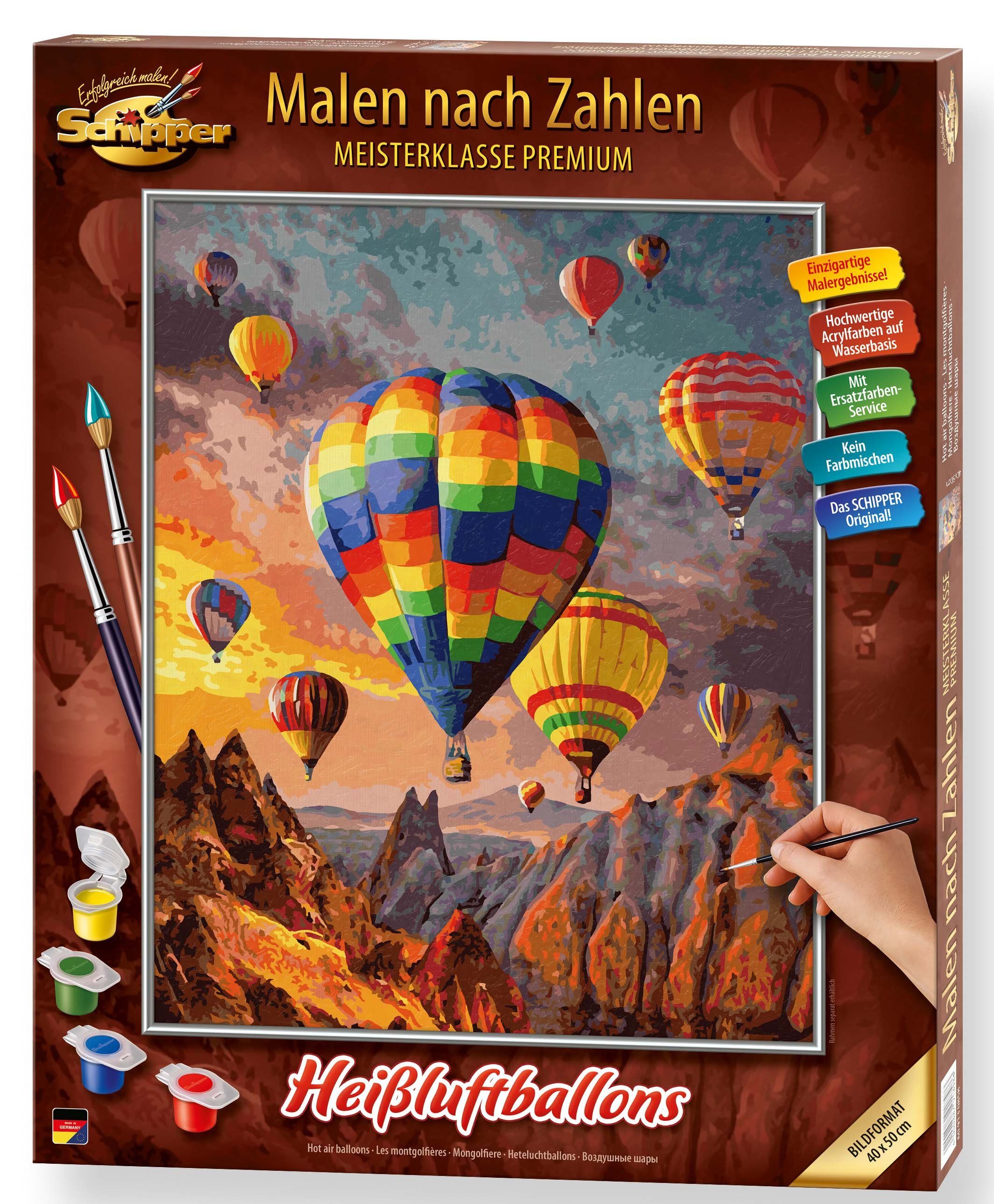 Schipper Раскрась по номерам Meisterklasse Premium - Heißluftballons, Made in Germany