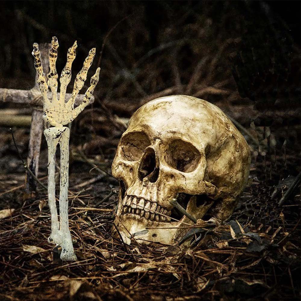 MUPOO Dekofigur Halloween Dekor,LED Gartenleuchte Skeletthand günstig online kaufen