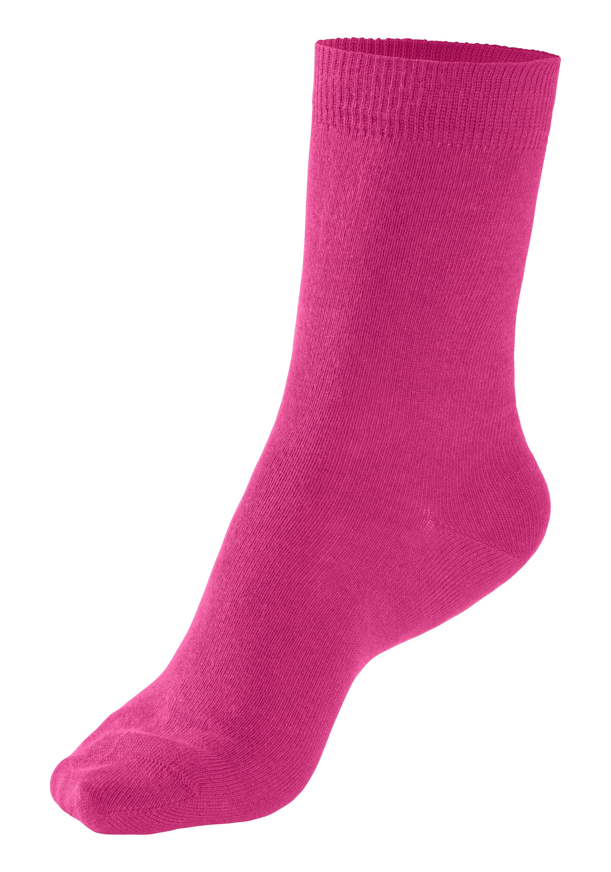 H.I.S Socken bordeaux unterschiedlichen 1x 1x (Set, Farbzusammenstellungen flieder, pink, blau, 4-Paar) in 1x 1x