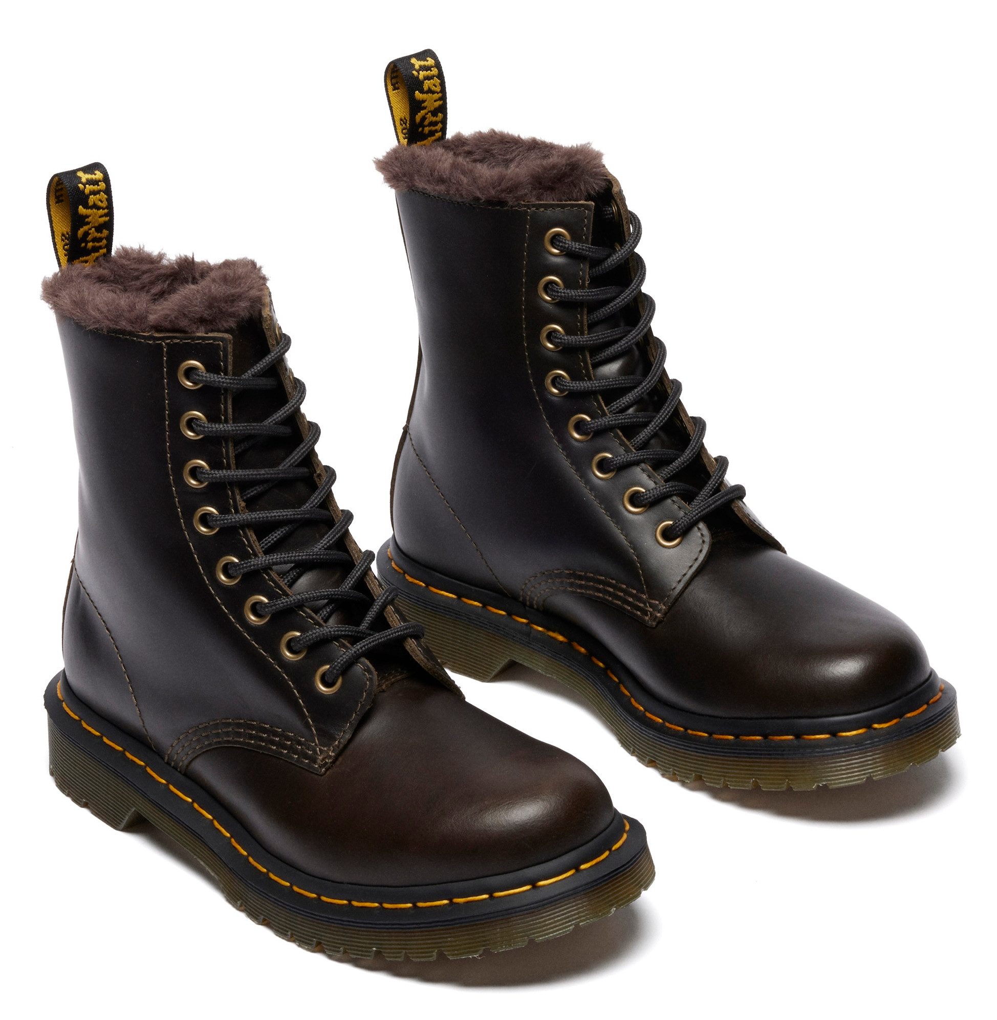 DR. MARTENS 1460 Serena 8 Eye Boot Winterboots Сапоги, Schnürboots mit stabilem Blockabsatz