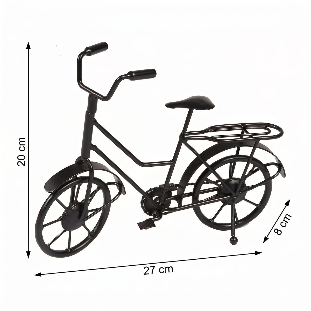 Ambiente Haus Dekoobjekt Deko Fahrrad - schwarz 27cm (1 St), aus Metall