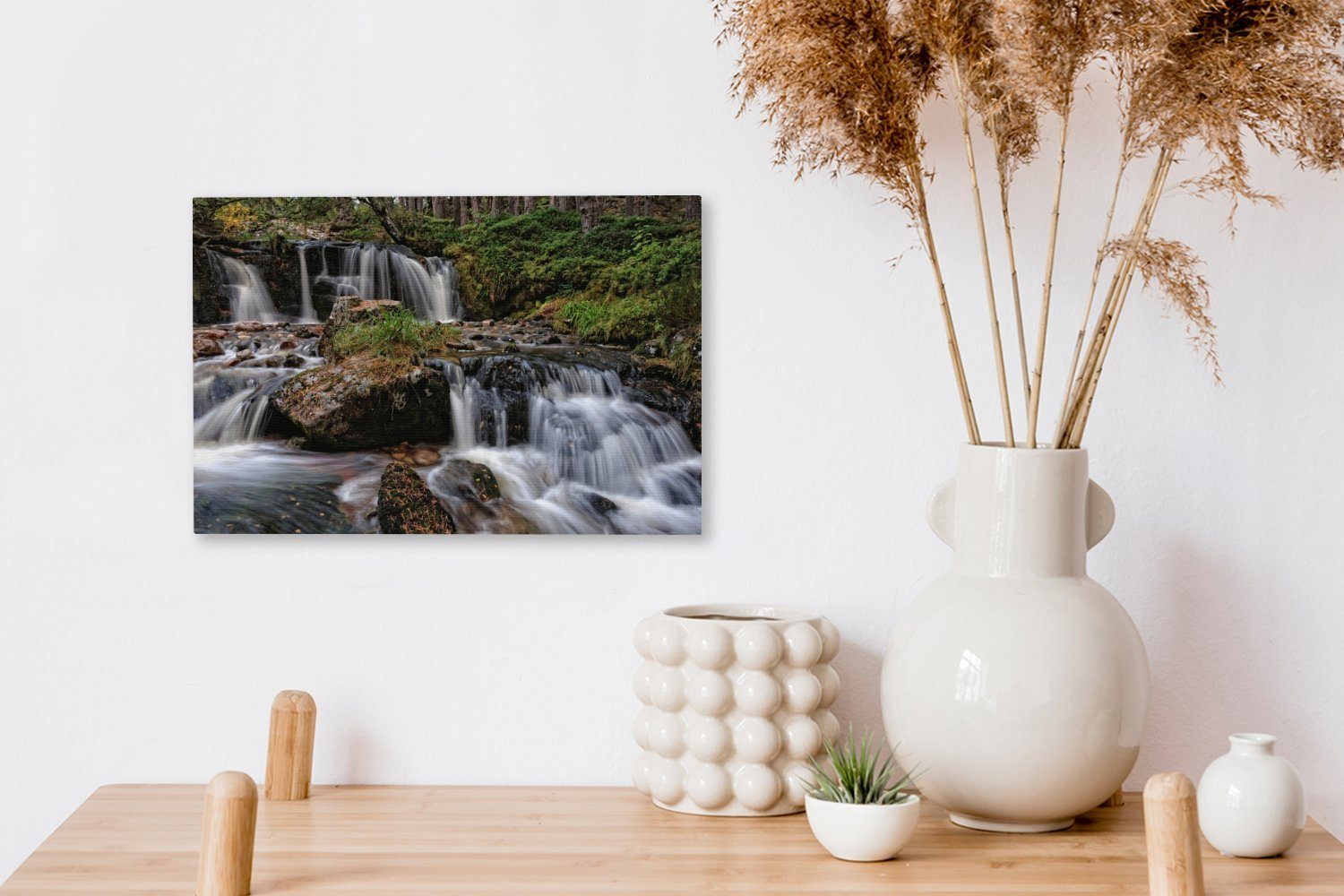 St), im Cairngorms-Nationalpark Leinwandbilder, OneMillionCanvasses® 30x20 Wasserfälle cm Schottland, Tosende Leinwandbild Aufhängefertig, (1 Wandbild in Wanddeko,