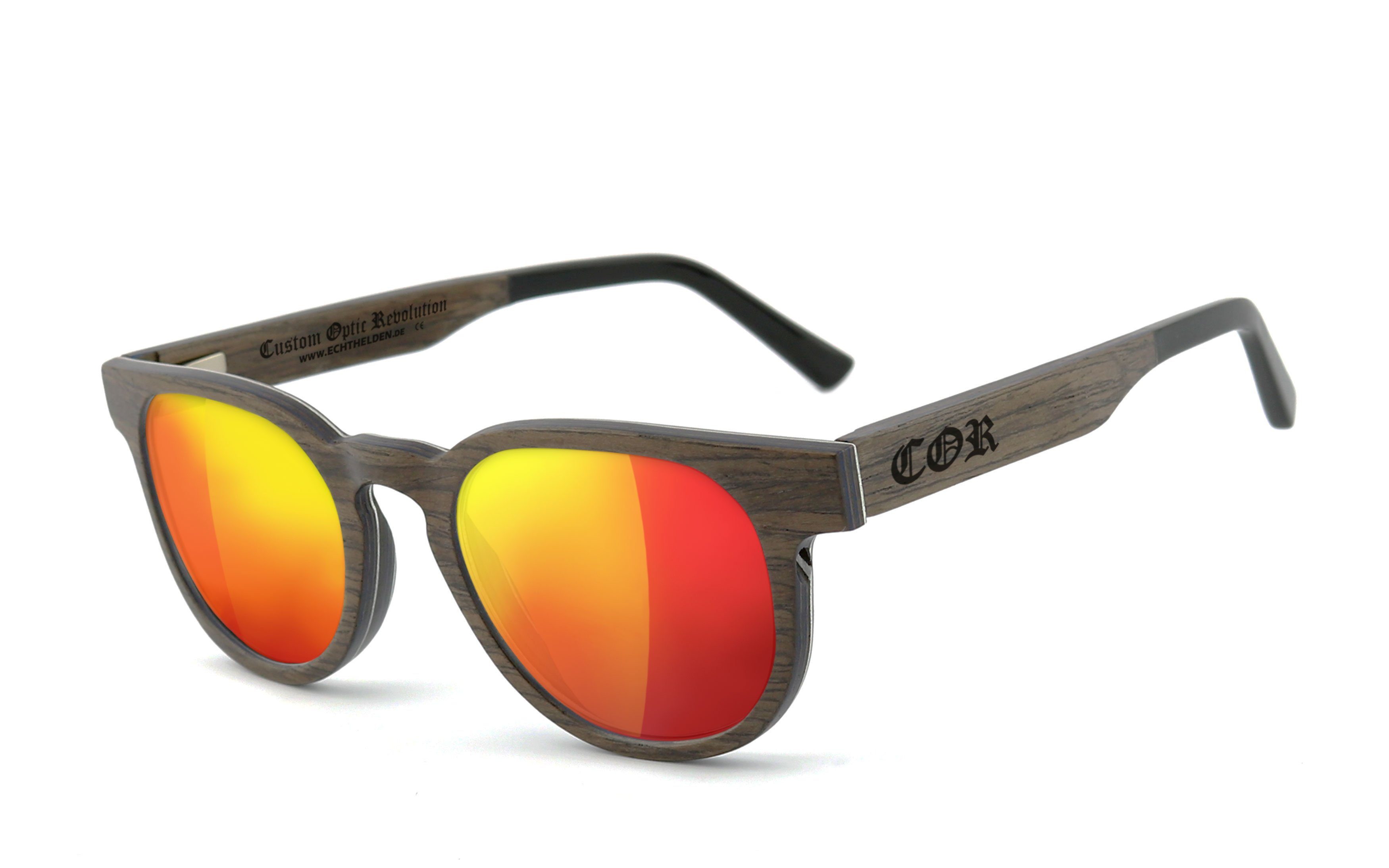 Holz 005 HLT® COR Qualitätsgläsern Sonnenbrille mit aus