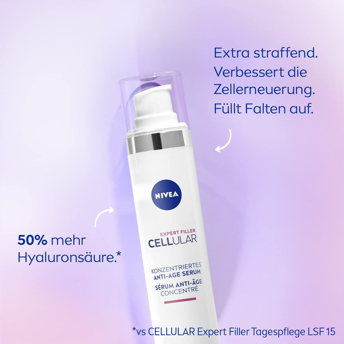 Nivea Anti-Falten-Serum Cellular Expert Filler Konz. Anti-Age Serum mit Hyaluronsäure 40ml