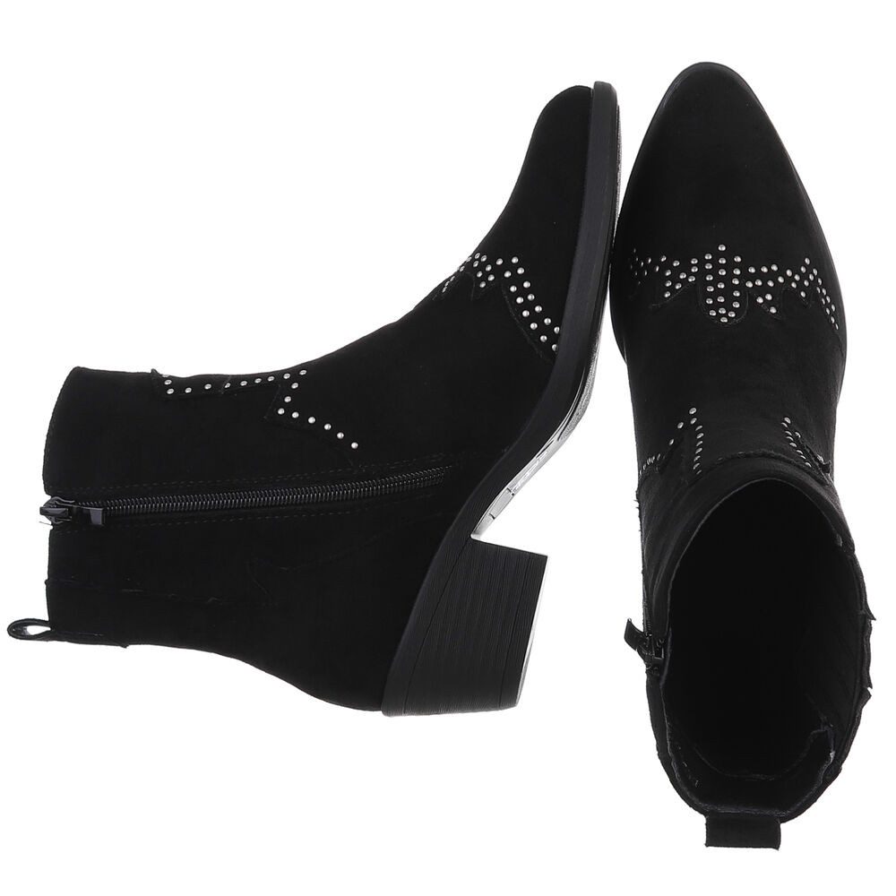 Ital-Design Elegante Damen Stiefelette mit Details günstig online kaufen