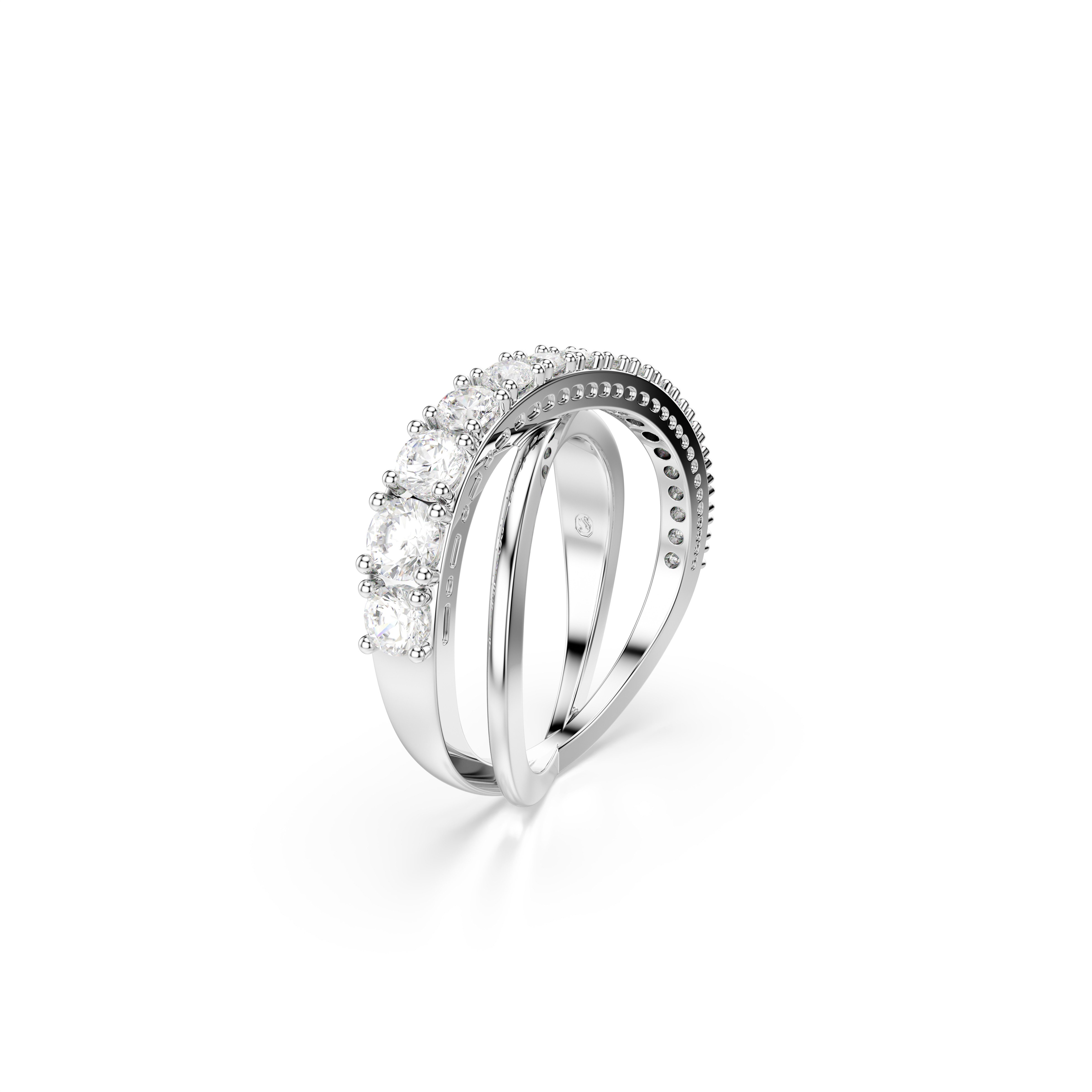 Swarovski Fingerring Schmuck Geschenk Hyperbola Ring, mit Swarovski® Kristall, Zirkonia (synth)