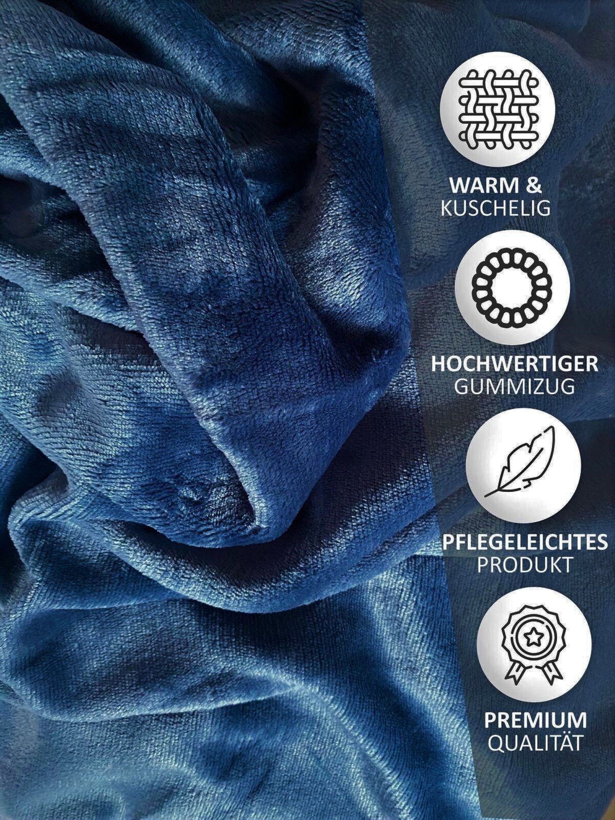 One Home Spannbettlaken Winter Cashmere Touch, Fleece, Gummizug: rundum, (1 Stück), flauschig warmes Teddy Plüsch – Bild 3 von 5