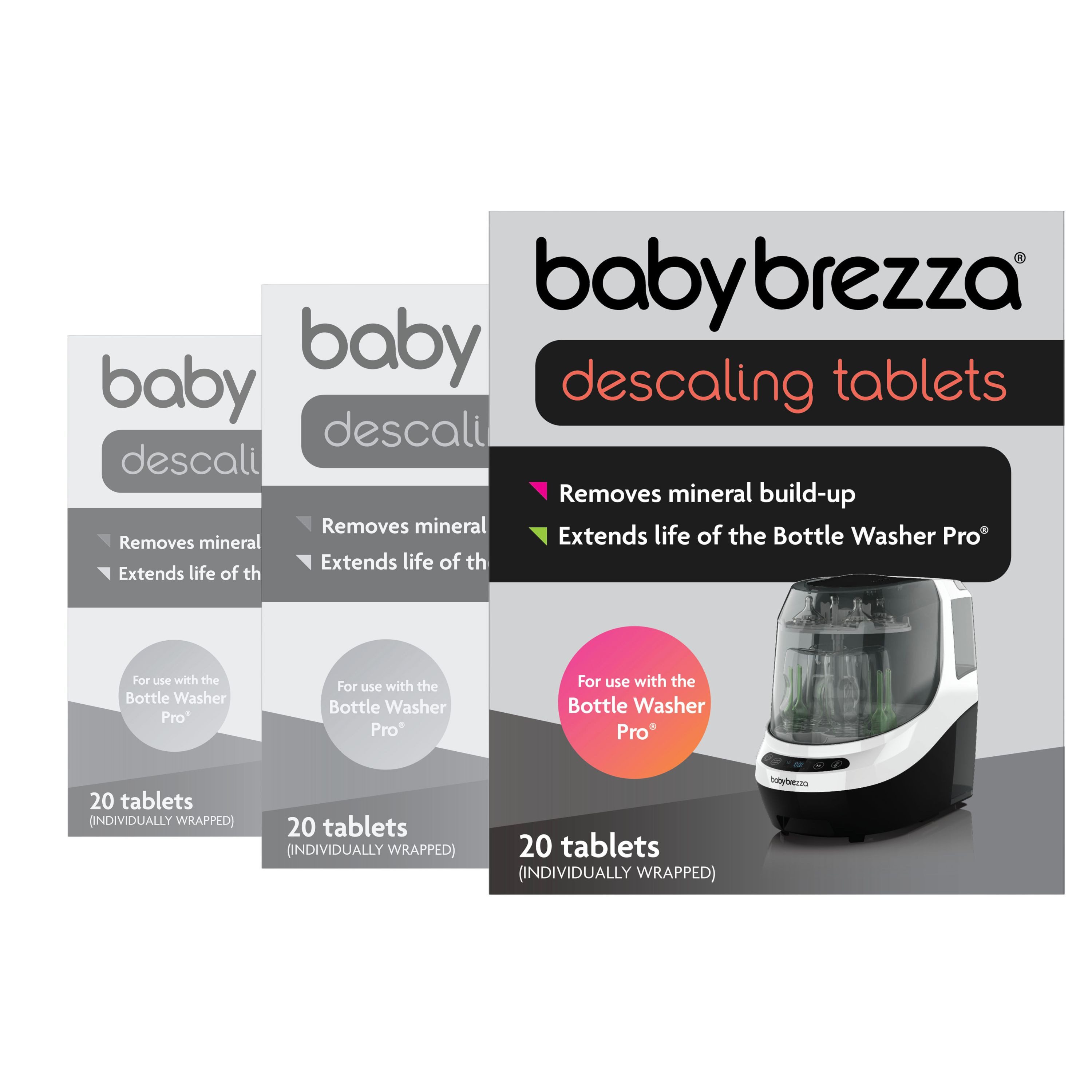 Baby Brezza Bottle Washer Pro, Entkalkungstabletten, hypoallergen Geschirrspülmittel (geruchsneutral & ohne aggressive Chemikalien)