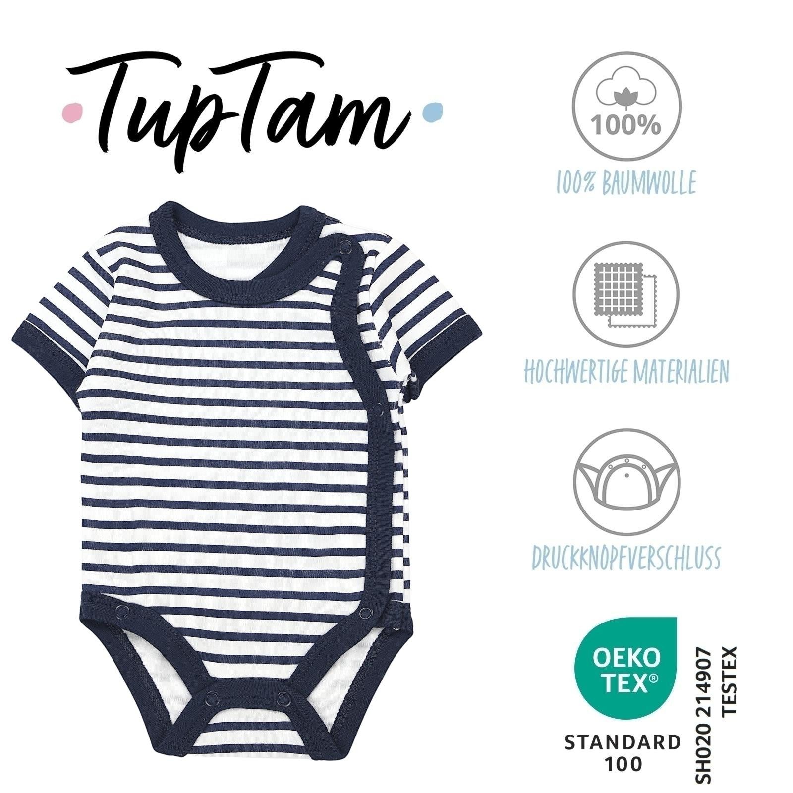 TupTam Kurzarmwickelbody TupTam Baby Jungen Kurzarm Wickelbody Baumwolle Body 5er Set