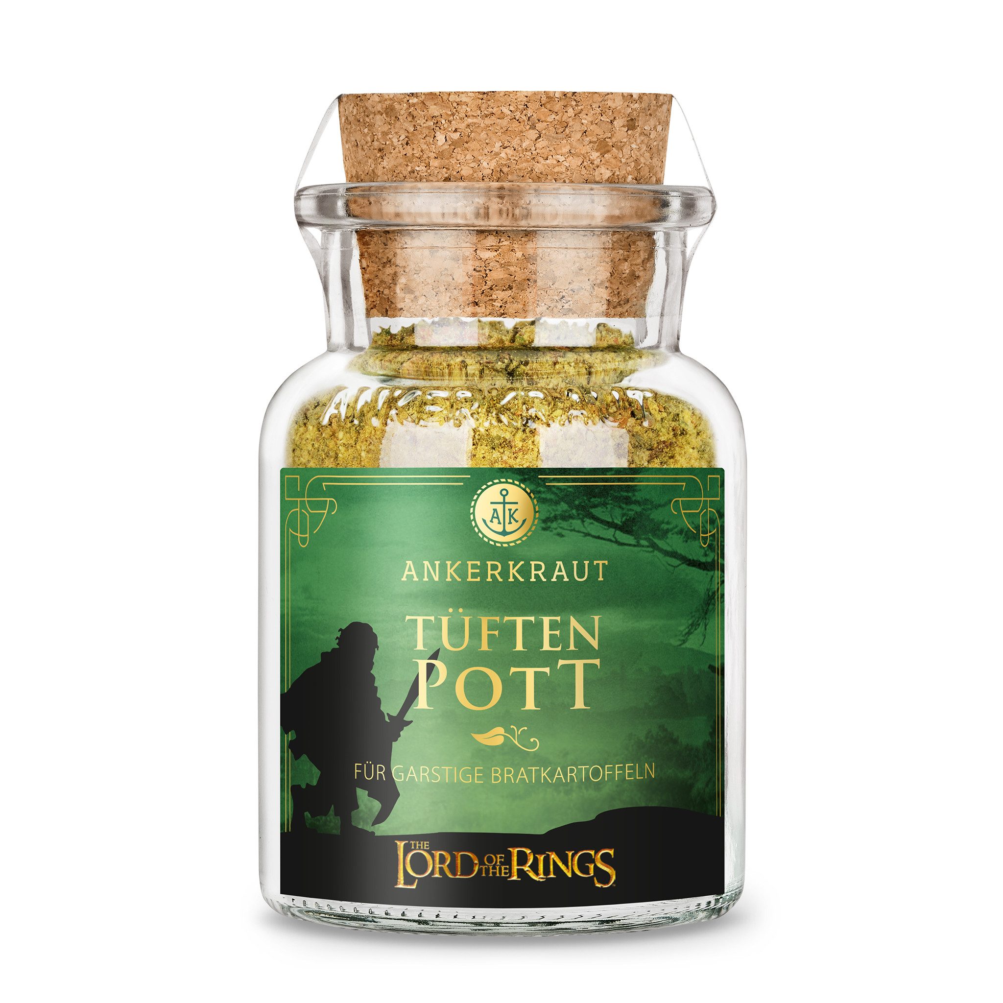 Ankerkraut Gewürz Tüften Pott (Der Herr der Ringe), 105g im Korkenglas, Ankerkraut Gewürzzubereitung für Kartoffel - Ankerkraut Lizenz