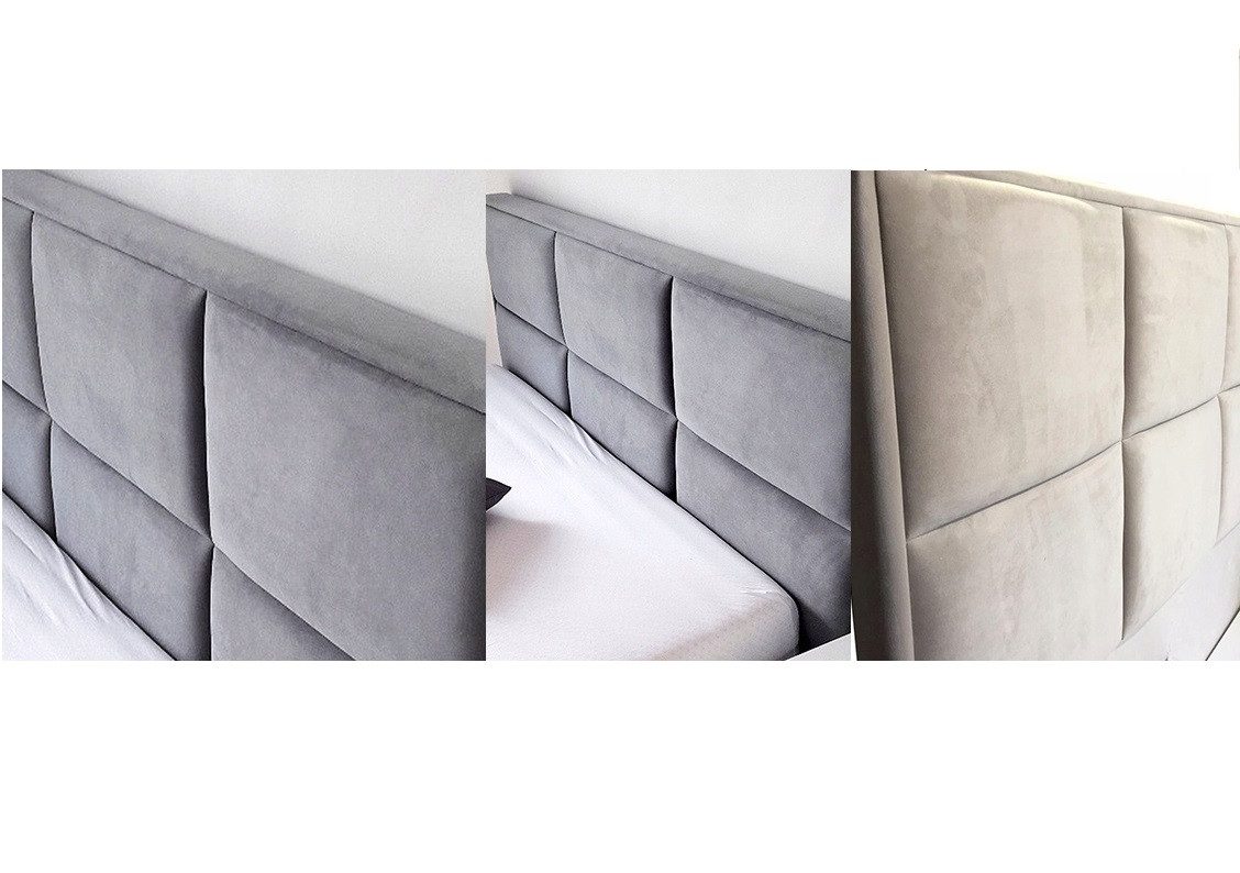 B&B Home Boxspringbett Boxbett Galla 180 cm 200 cm (H3 Matratze Bonellfederung, Kopfteil, Bettkasten und Topper)