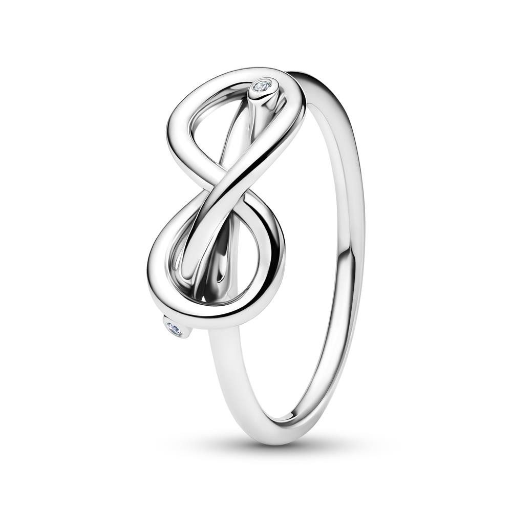 Pandora Fingerring Unendlichkeitsknoten Damenring, 925er Silber von PANDORA Moments
