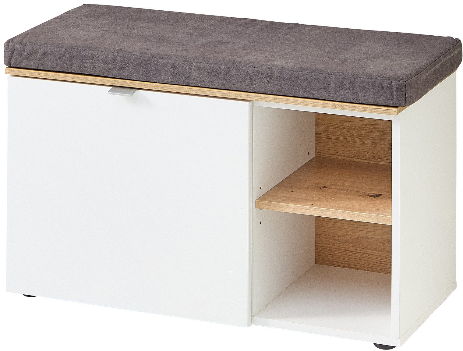 Innostyle Schuhschrank Bari Schuhbank inkl. Sitzkissen, BxHxT 78x50x38 cm (1-St) 1 türig, 4 Fächer, Softclose, ABS Kantenschutz