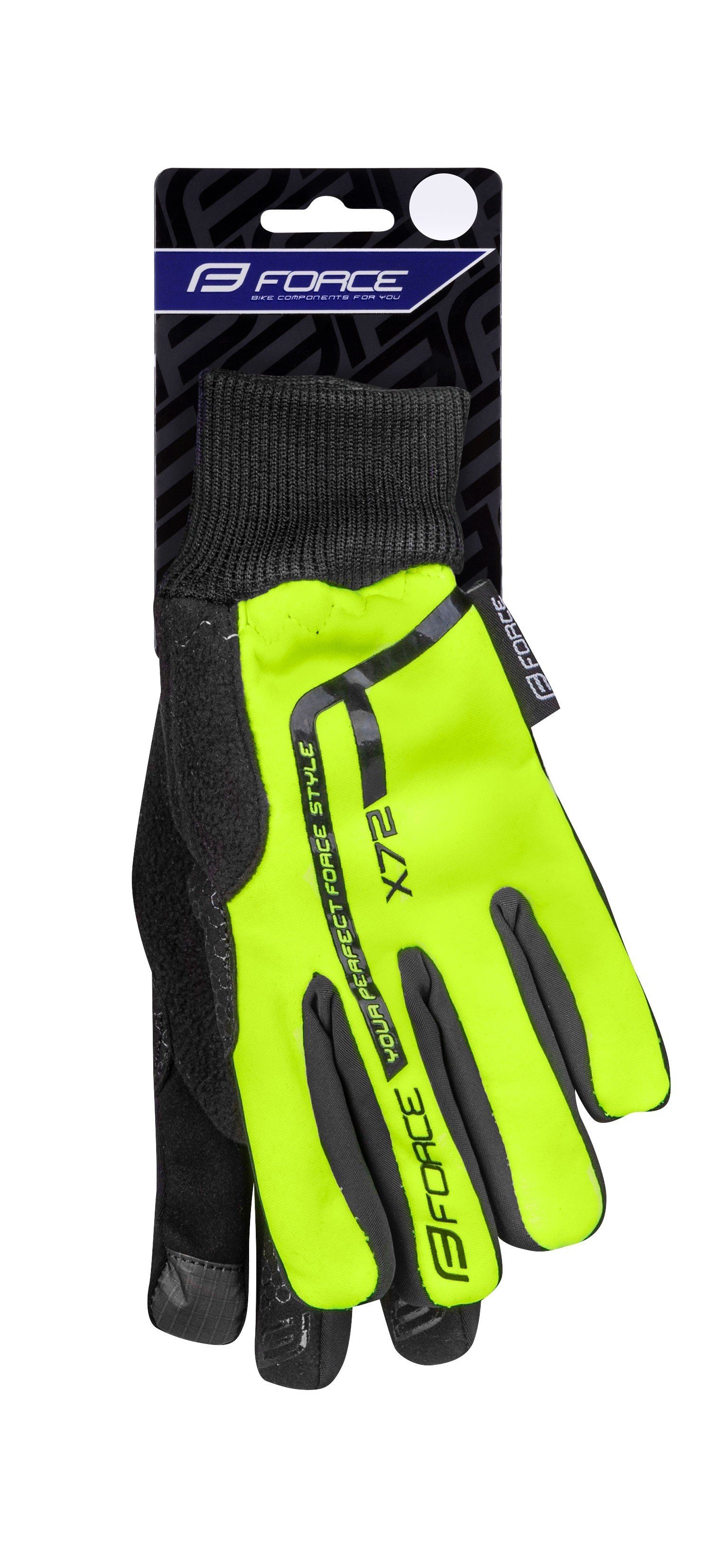 FORCE Fahrradhandschuhe Winterhandschuhe FORCE KID X72 fluo 0 °C bis +5 °C günstig online kaufen
