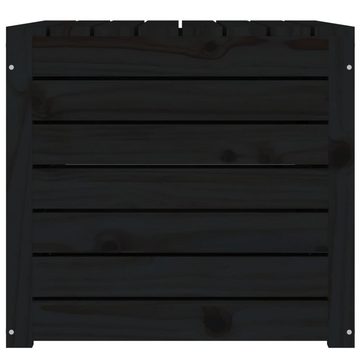 vidaXL Auflagenbox Gartenbox Schwarz 101x50,5x46,5 cm Massivholz Kiefer