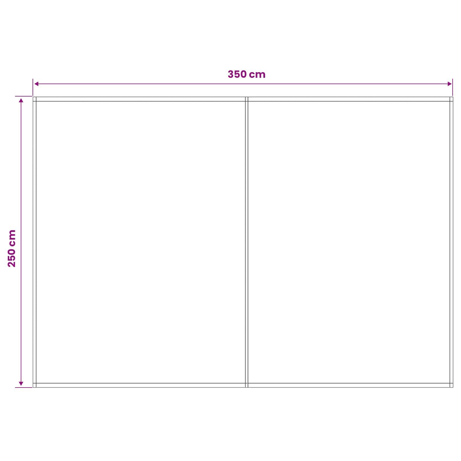 vidaXL Markise Markisenersatzstoff Anthrazit 350 x 250 cm Polyester (1-St) – Bild 5 von 5