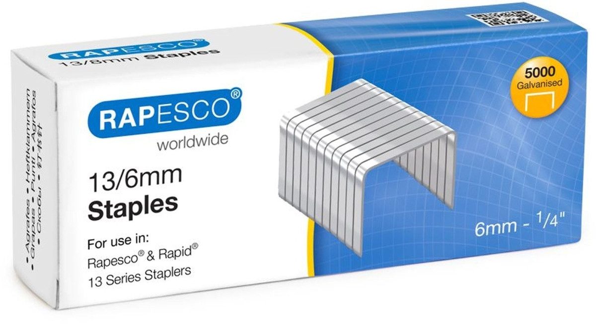 RAPESCO Heftklammer Tackerklammern 13/6mm VE=5000 Stück