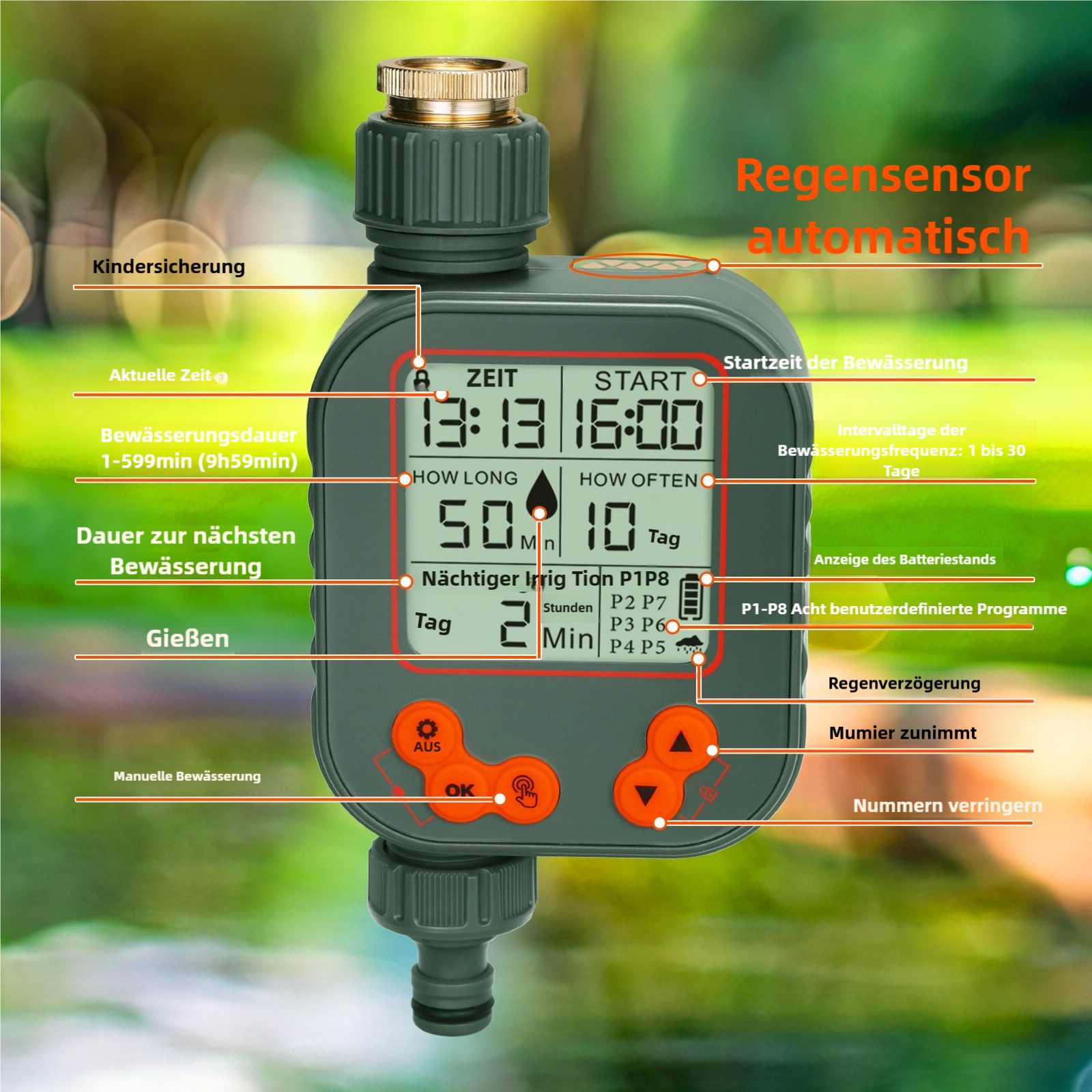TLGREEN Bewässerungscomputer Automatische Garten Bewässerungssystem, (Timer günstig online kaufen