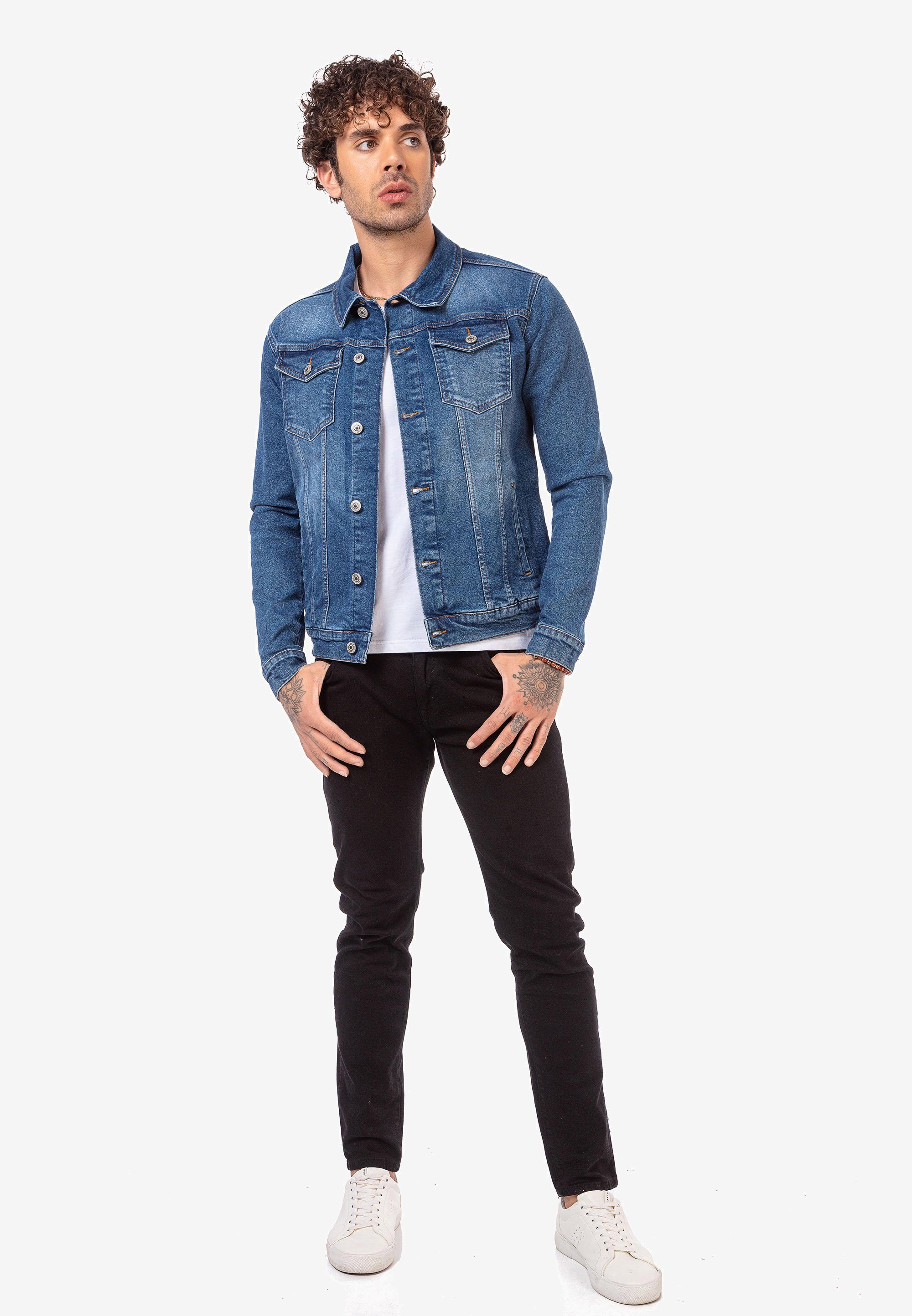 im Walton Ziernähten mit Look klassischen RedBridge Jeansjacke blau