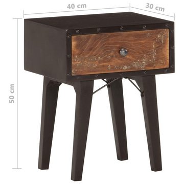 furnicato Nachttisch 40x30x50 cm Altholz Massiv
