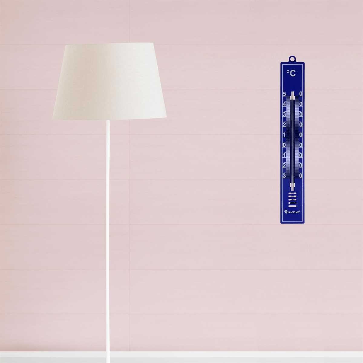 Lantelme Raumthermometer 5 Stück Außenthermometer Set Thermometer für Innen Außen Garten Analog, Gartenthermometer 5 Stück im Set, 17cm Lang, Deutsche Herstellung, Farbwahl, Temperaturanzeige -30 bis 50°C