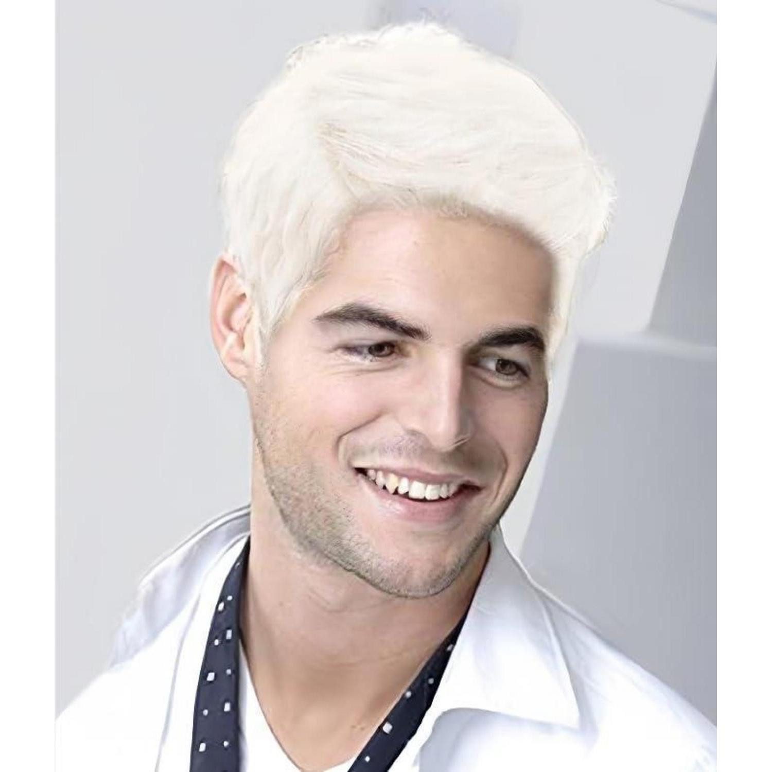 LuxusKollektion Kostüm-Perücke Perücke Herren Kurzhaar synthetisch Cosplay Kostüm Weiß