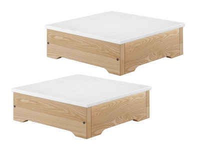 ERST-HOLZ Nachtkommode Nachttisch aus Esche geölt Massivholz Nachtkästchen Beistelltisch (0 St), V-90.20-K12E - Nachttisch Esche geölt-Einzel oder Doppelpack