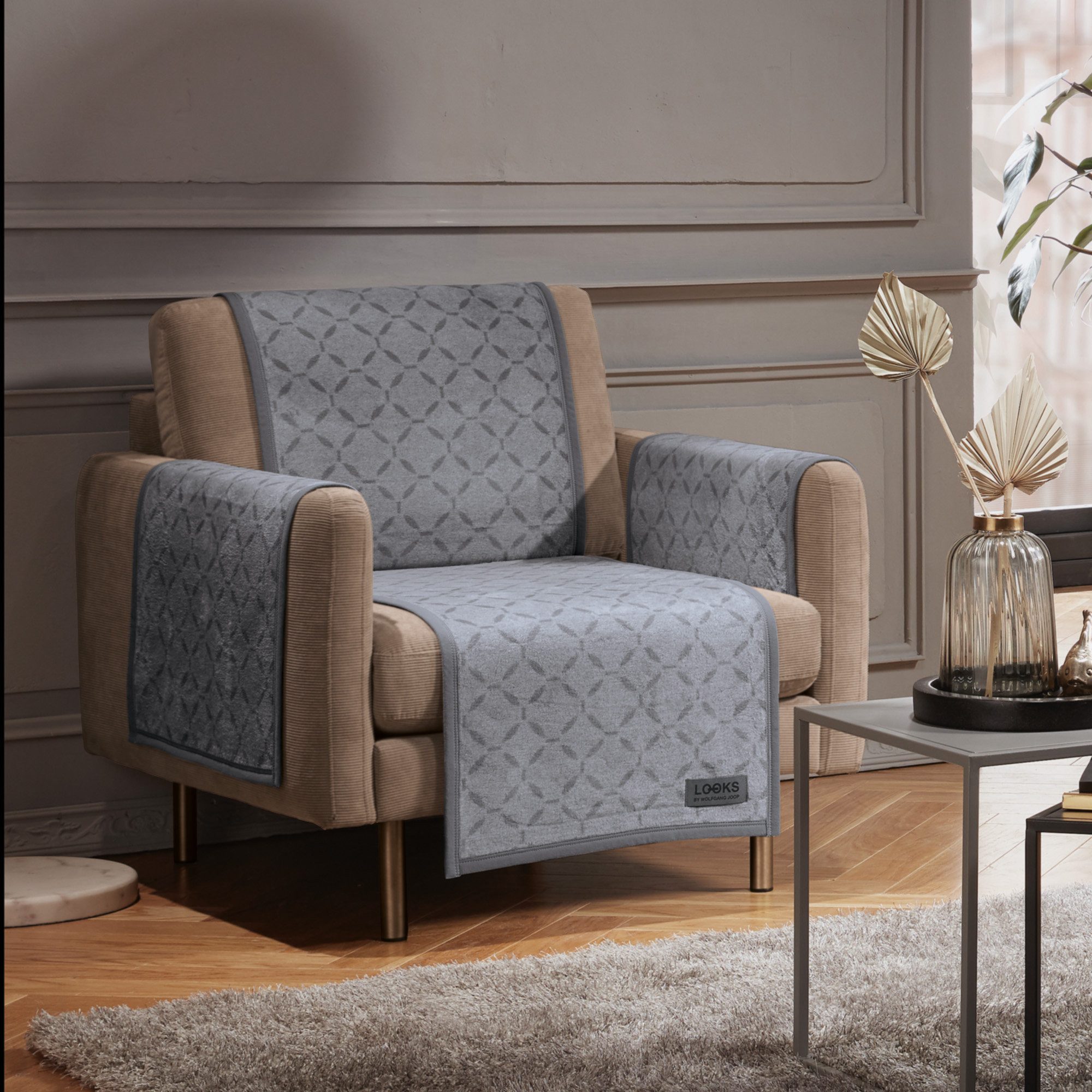 LOOKS by Wolfgang Joop Sesselschoner Armlehnenschoner 2er-Pack, Baumwollmis günstig online kaufen