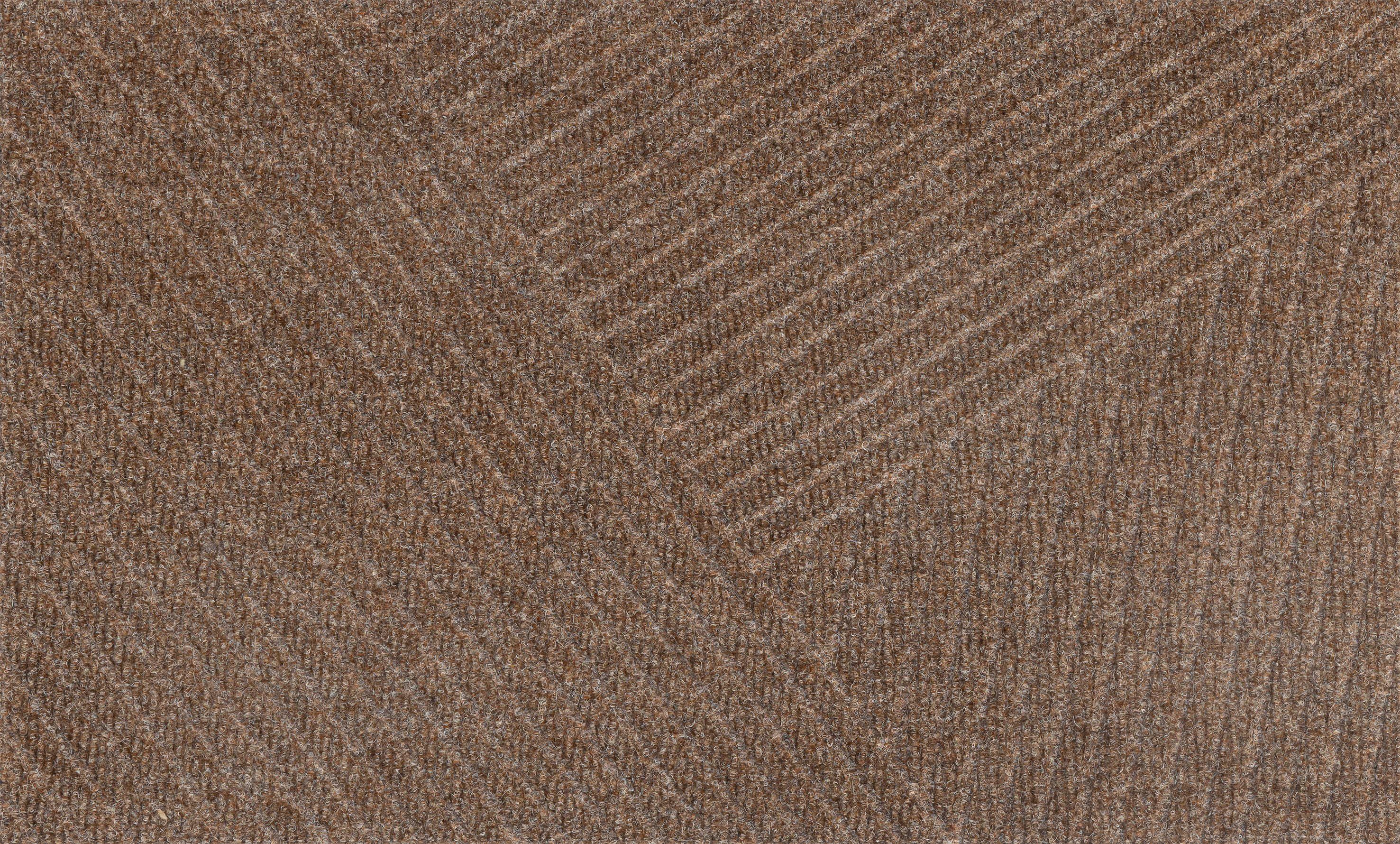 Fußmatte DUNE Stripes wash+dry taupe, mm Kleen-Tex, by 8 rechteckig, Höhe