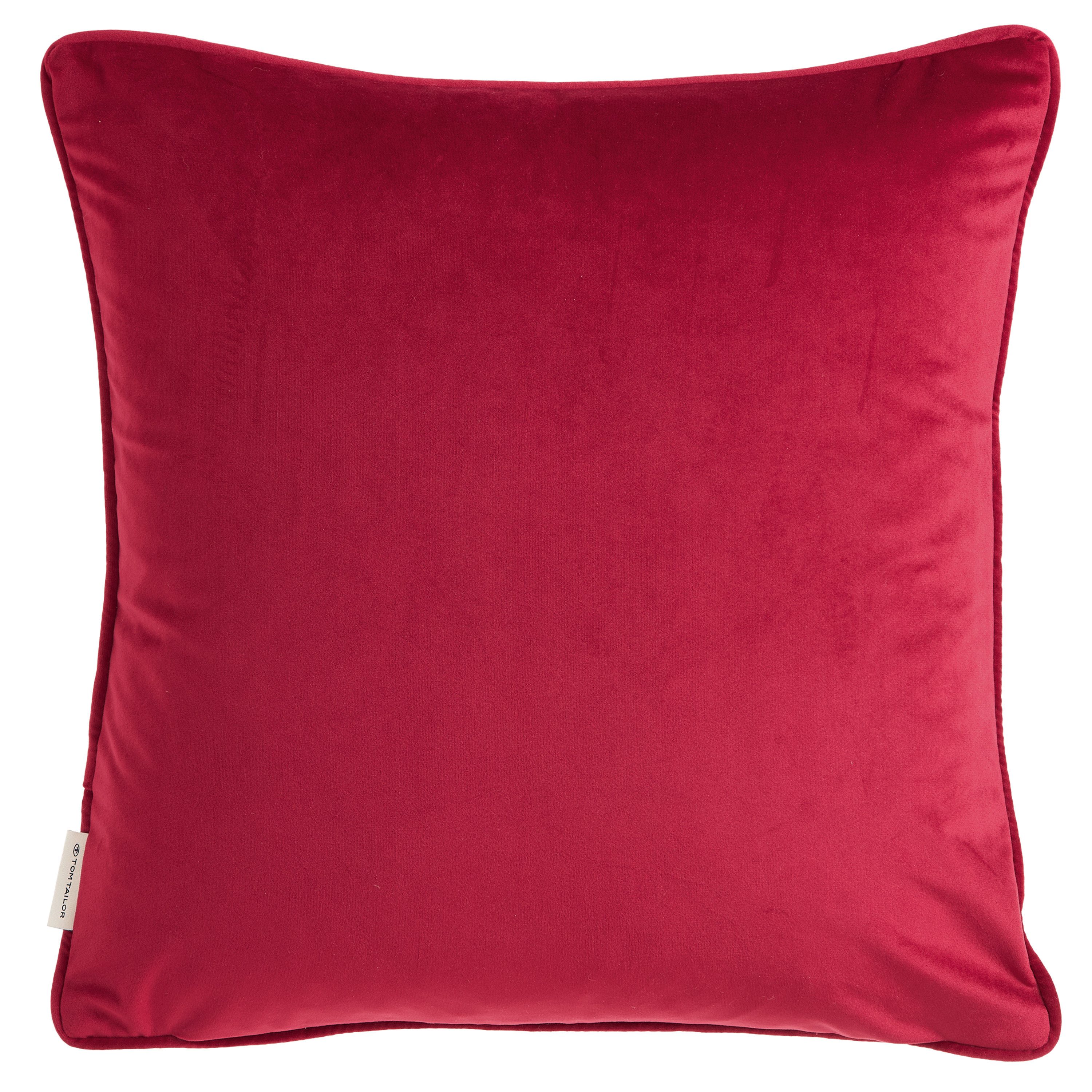 TOM TAILOR HOME Dekokissen Flowers, aus weichem Velvet