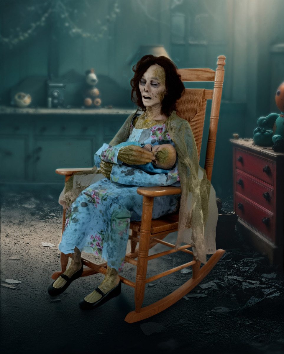 Horror-Shop Dekoobjekt Zombie Mama & Baby günstig online kaufen