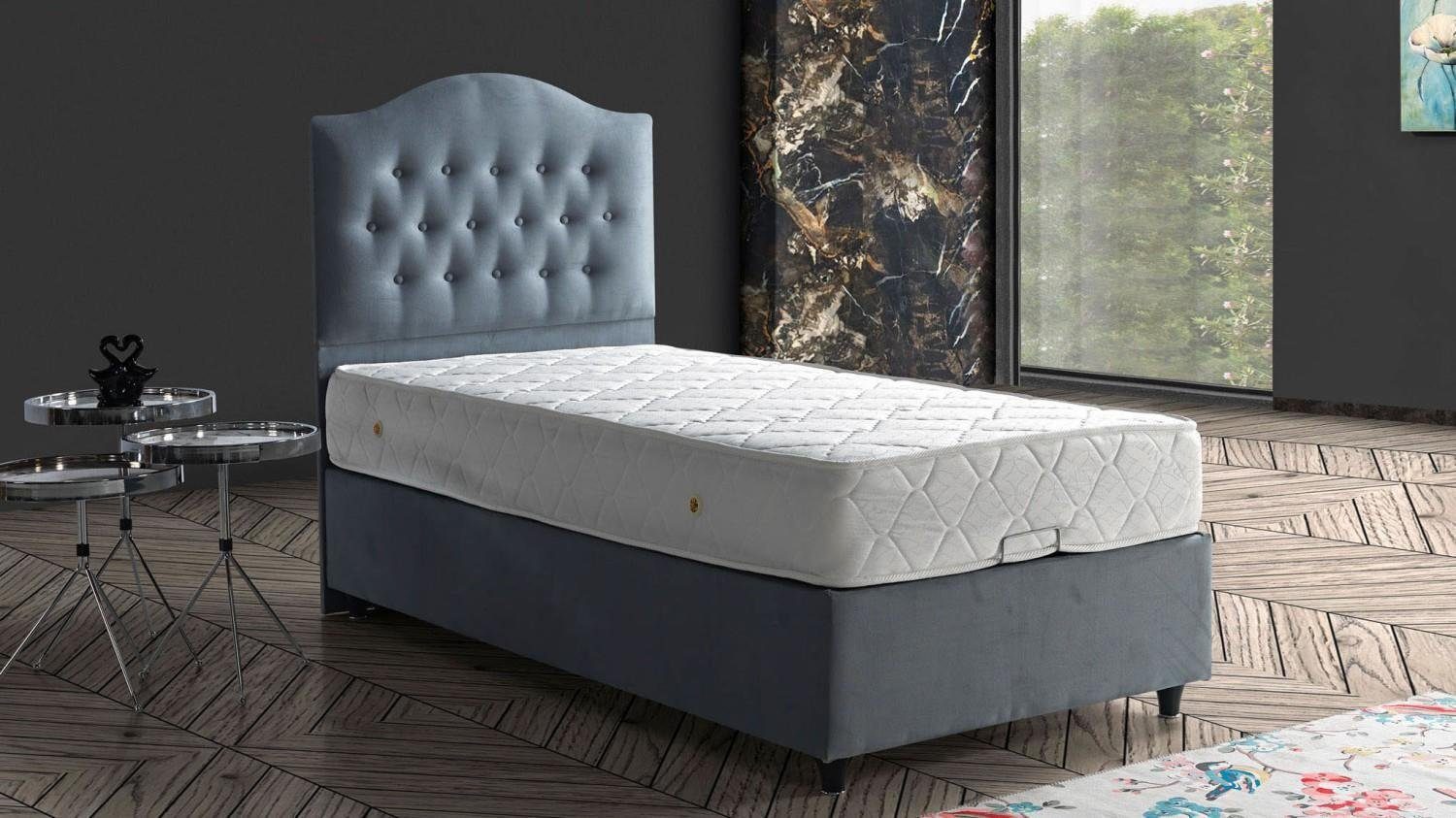 JVmoebel Bett Bett Design Luxus (Bett), Polster Modern Made Möbel Chesterfield In Schlafzimmer Europe