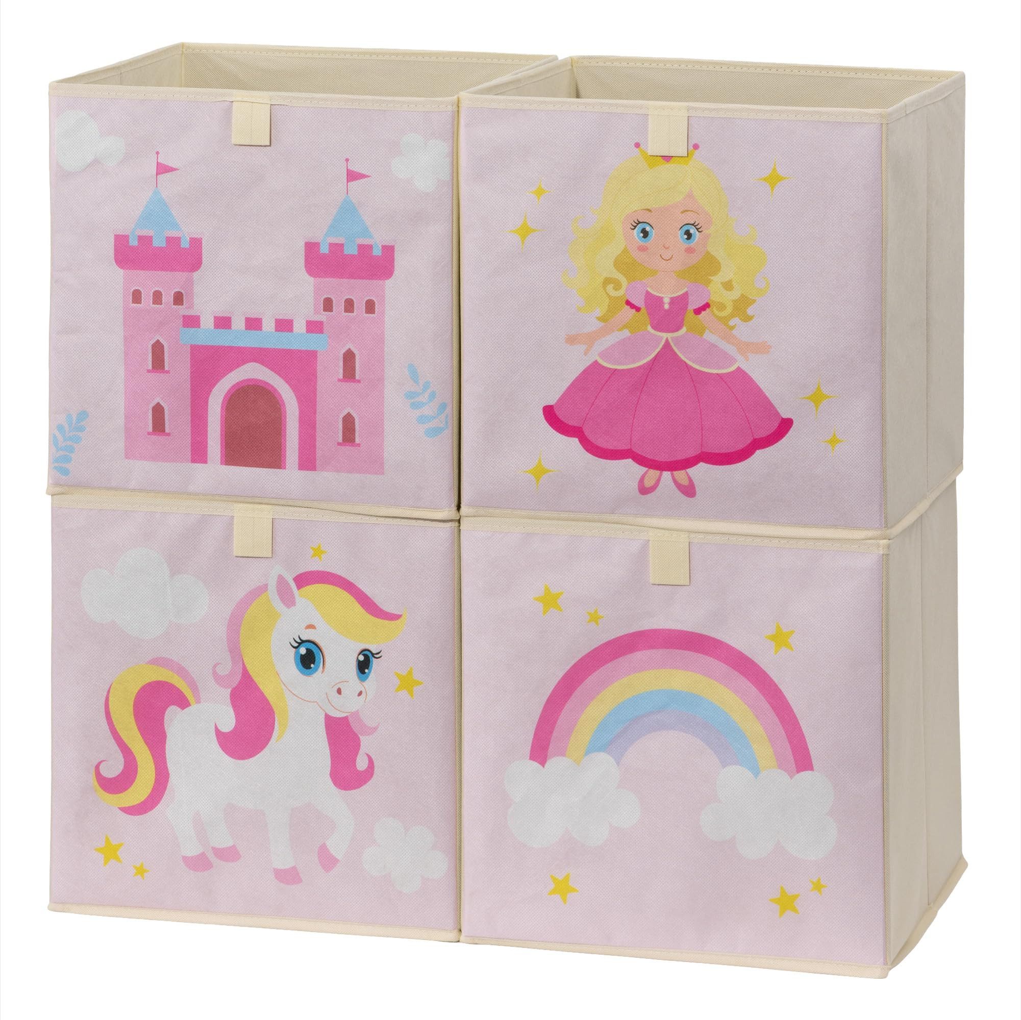 Navaris Aufbewahrungsbox Navaris Aufbewahrungsbox Kinderzimmer 4er Set Prinzessin